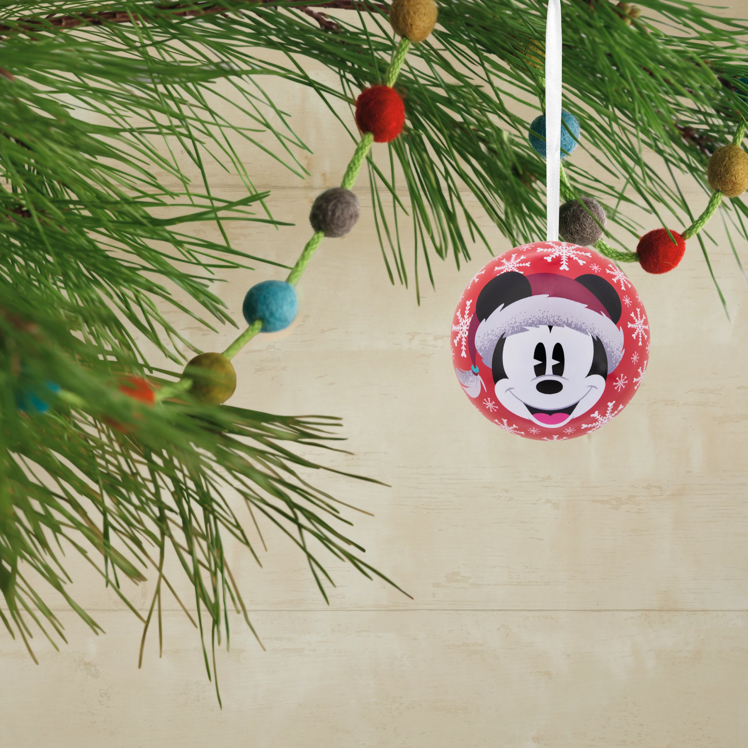 Disney Mickey & Minnie Mouse Tin Bauble Christmas Ornaments, Pack of 12 - Image 4