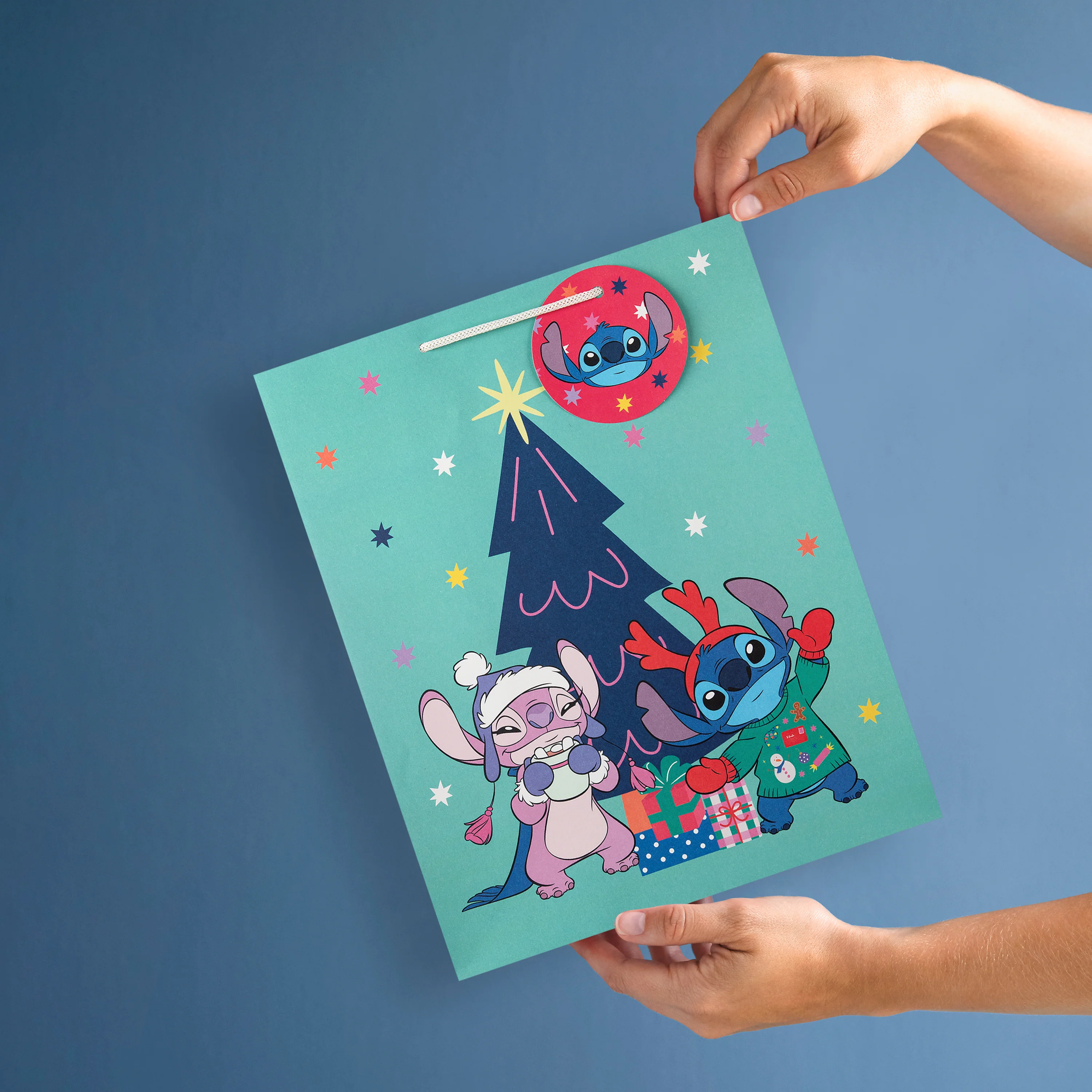Disney Stitch Large Christmas Gift Bags - Pack of 3 in 1 Design - Image 2