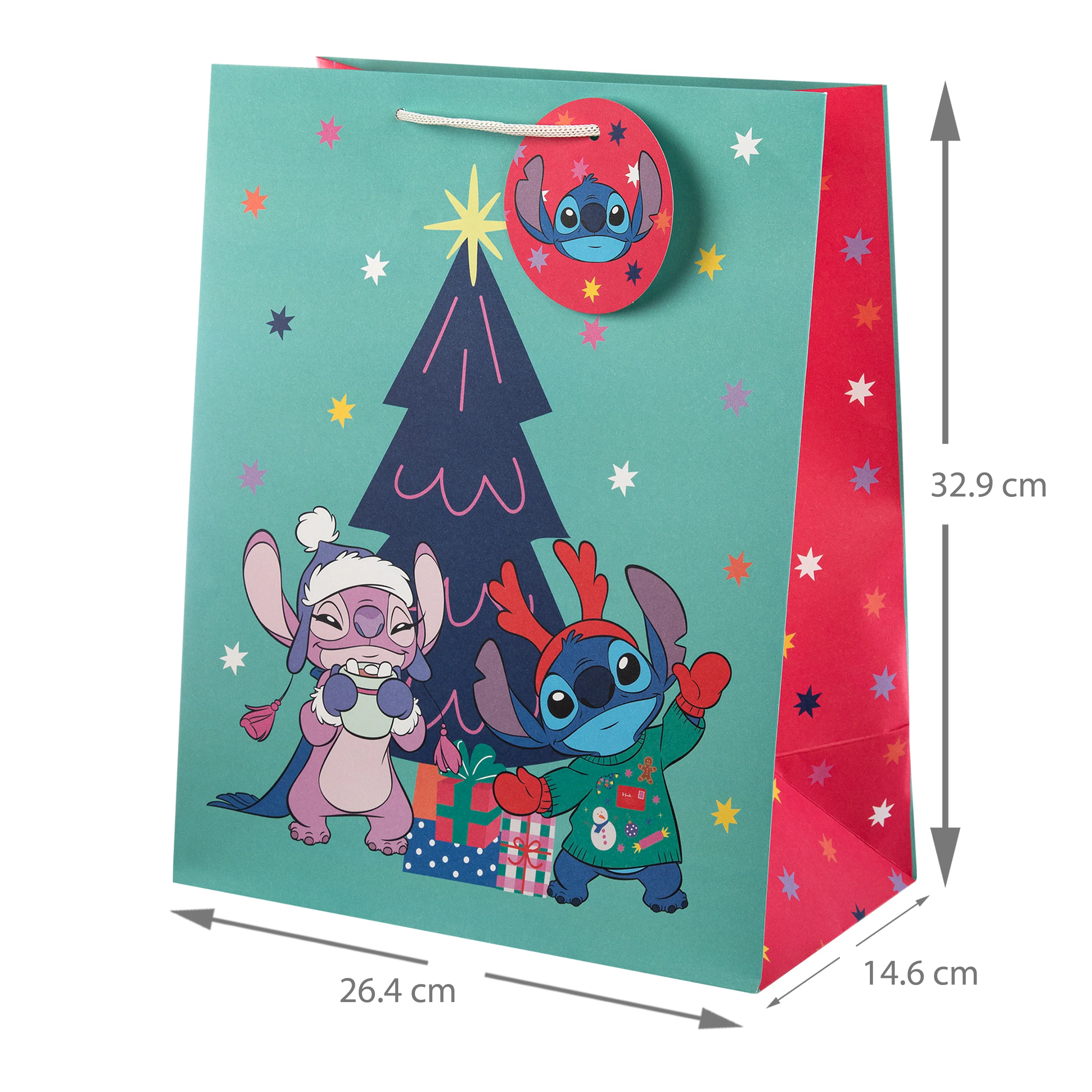 Disney Stitch Large Christmas Gift Bags - Pack of 3 in 1 Design - Image 3