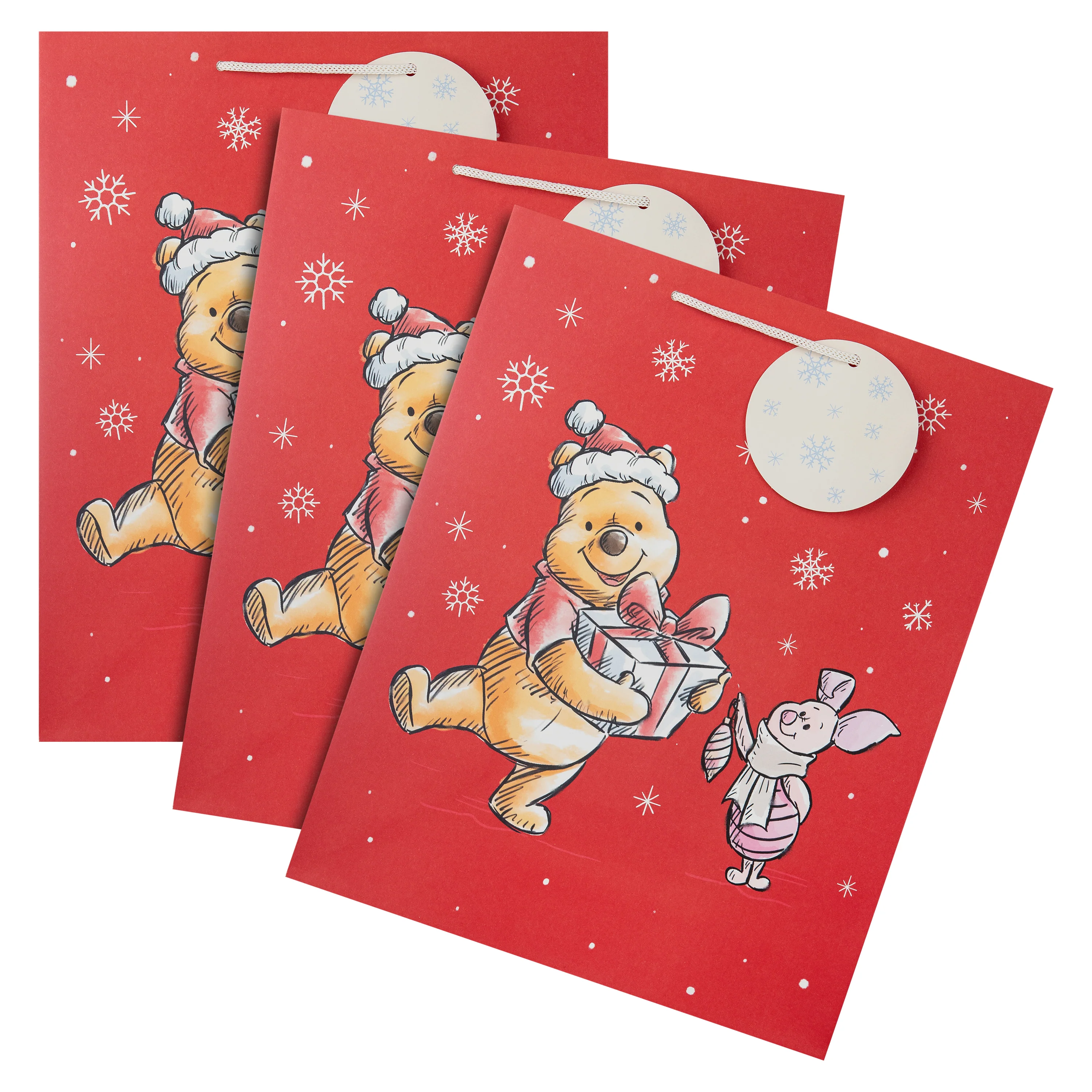 Disney Winnie-the-Pooh Large Christmas Gift Bags - Pack of 3 in 1 Design - Image 7