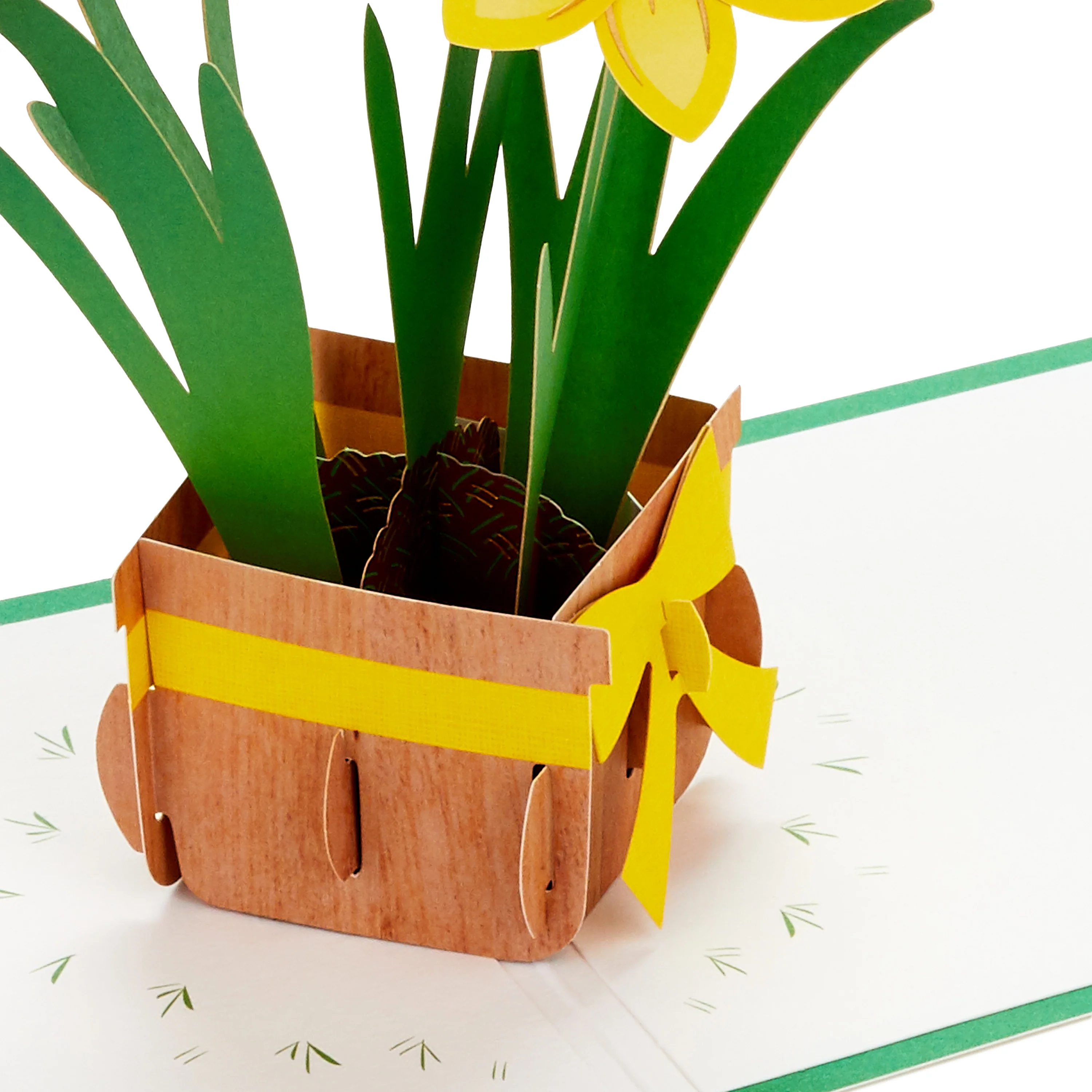 Easter Card - 3D Pop-Up Yellow Daffodils Design - Image 3