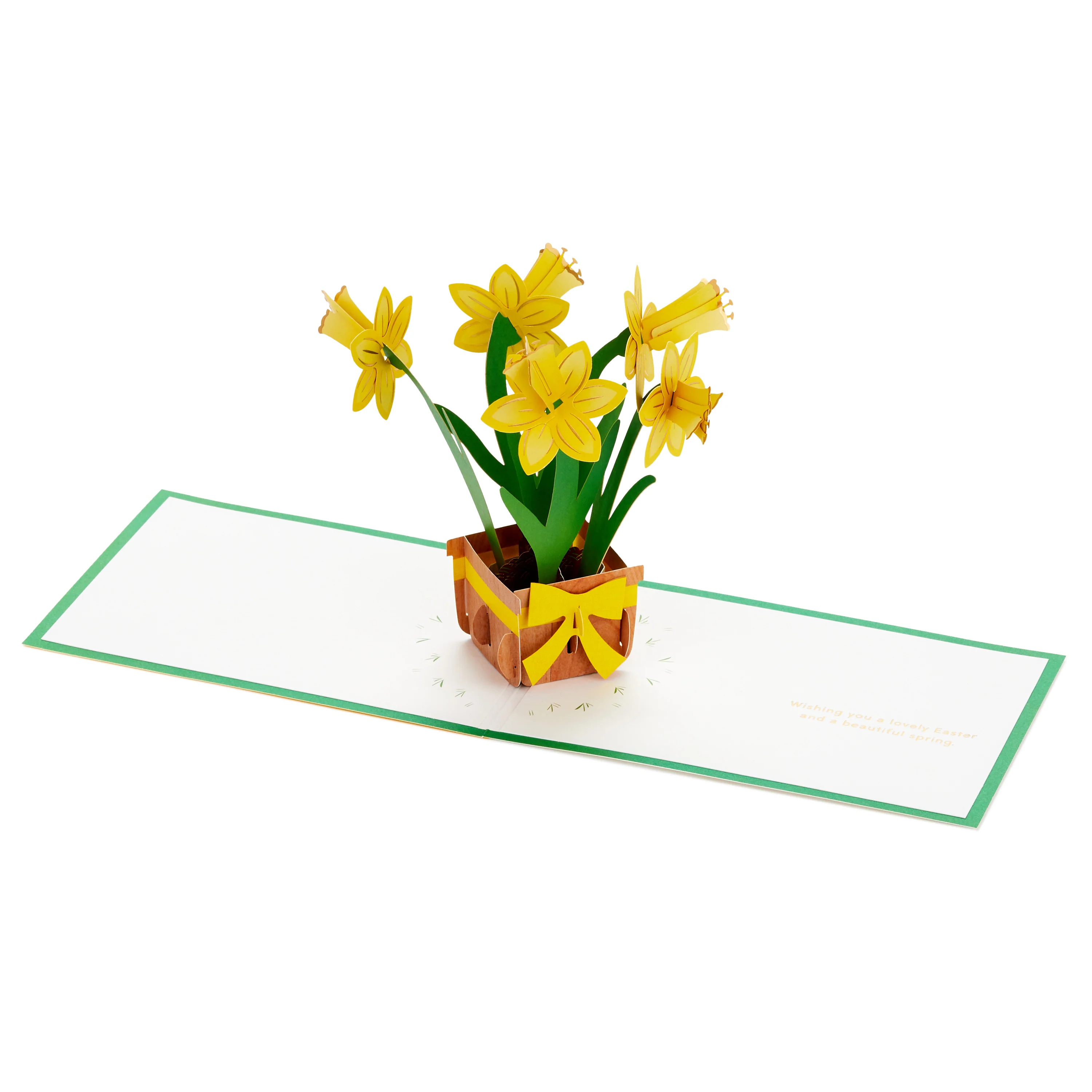 Easter Card - 3D Pop-Up Yellow Daffodils Design - Image 5