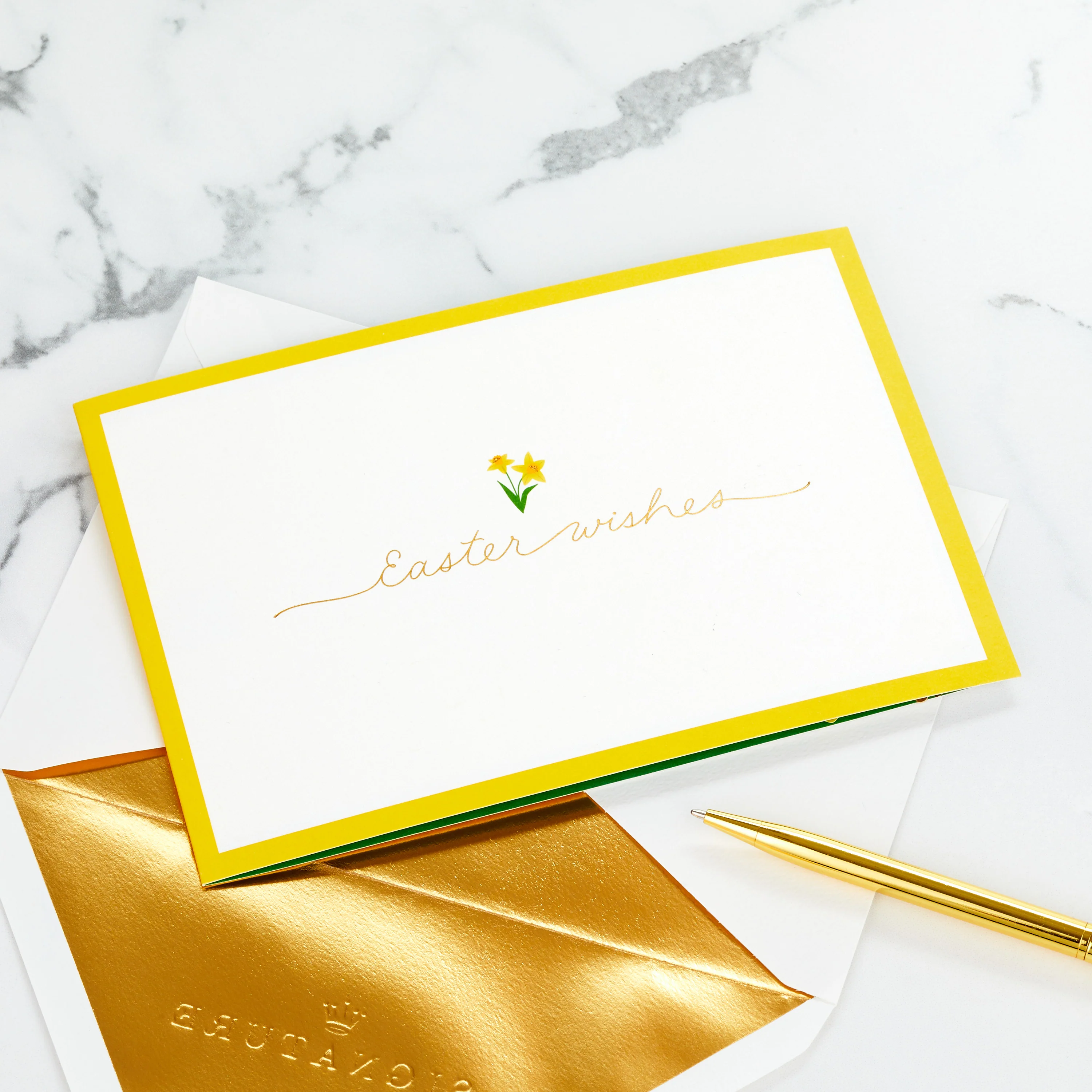 Easter Card - 3D Pop-Up Yellow Daffodils Design - Image 7