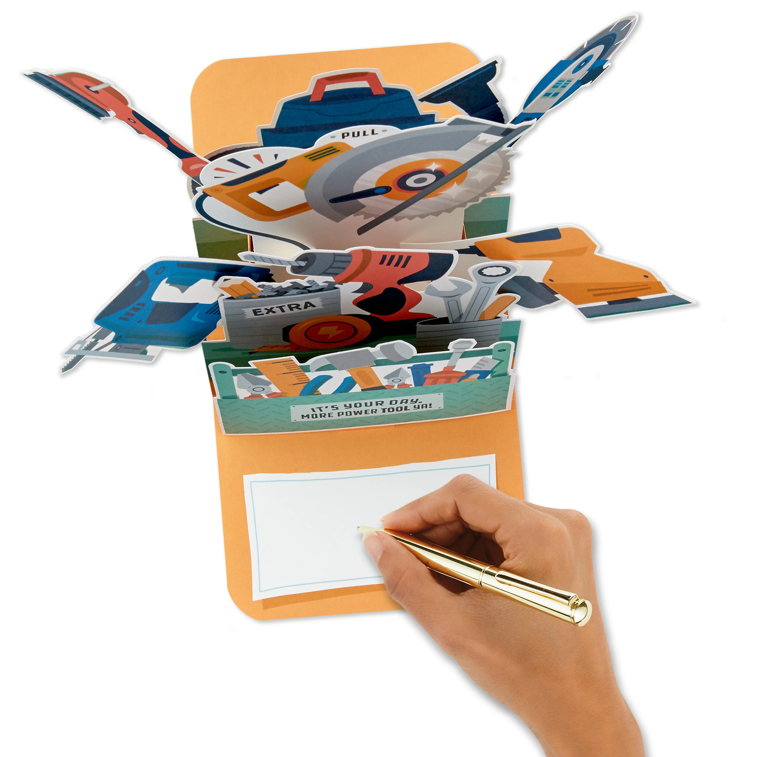 Father's Day Card - 3D & Pop Up Red Toolbox Design - Image 8