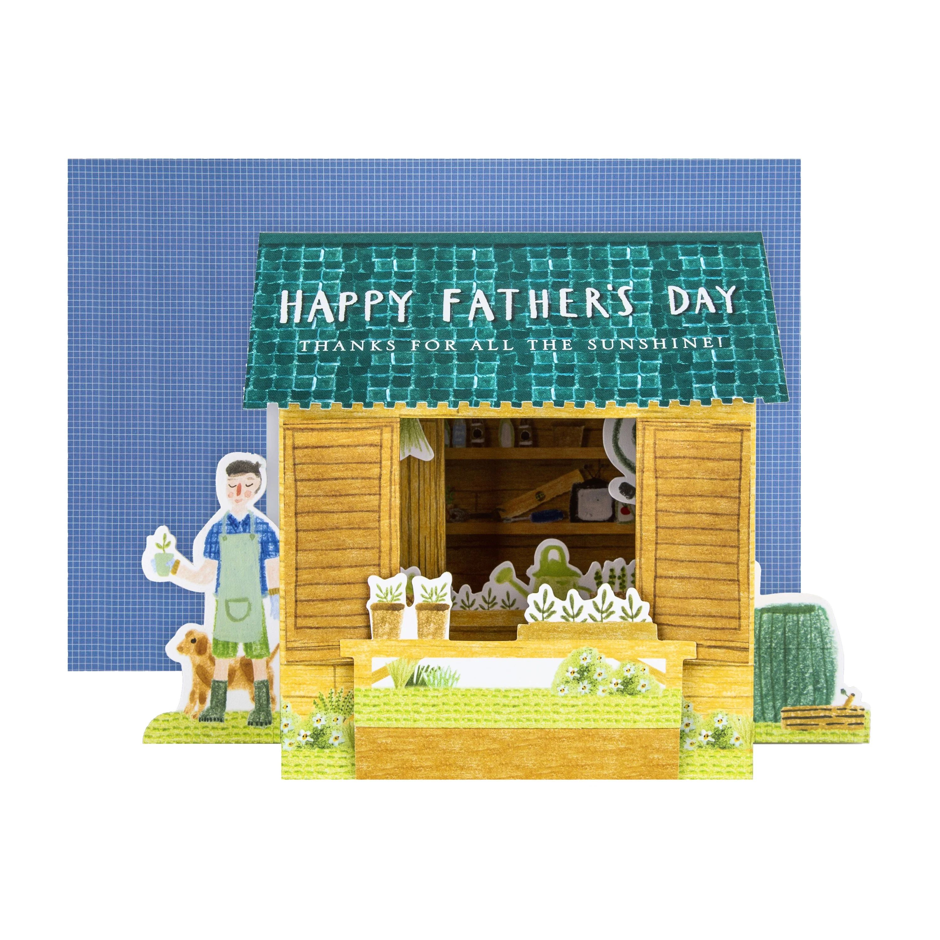 Father's Day Card - 3D Pop-up Shed Design - Image 4