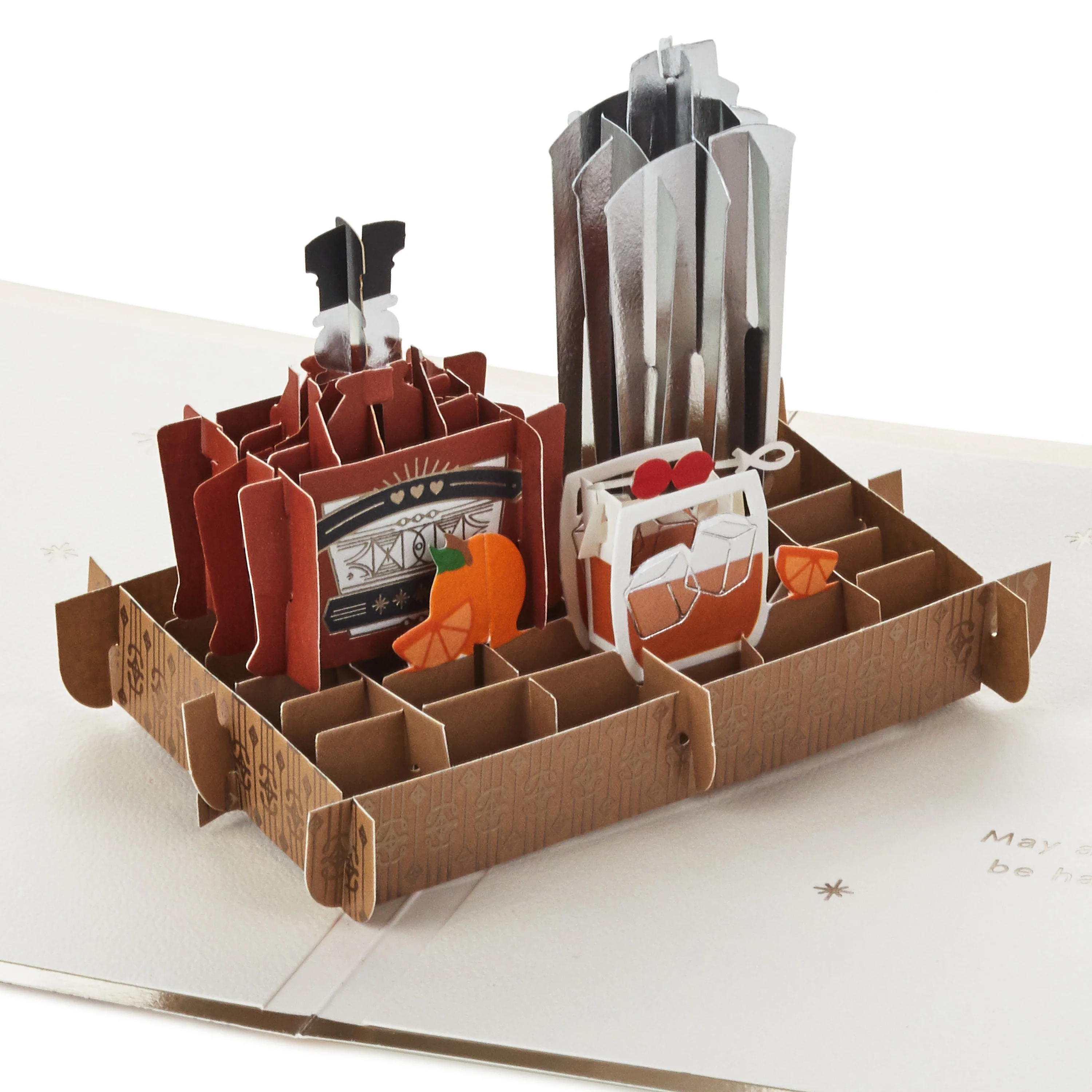 Father's Day Card - 3D & Pop Up Whisky Cocktail Kit Design