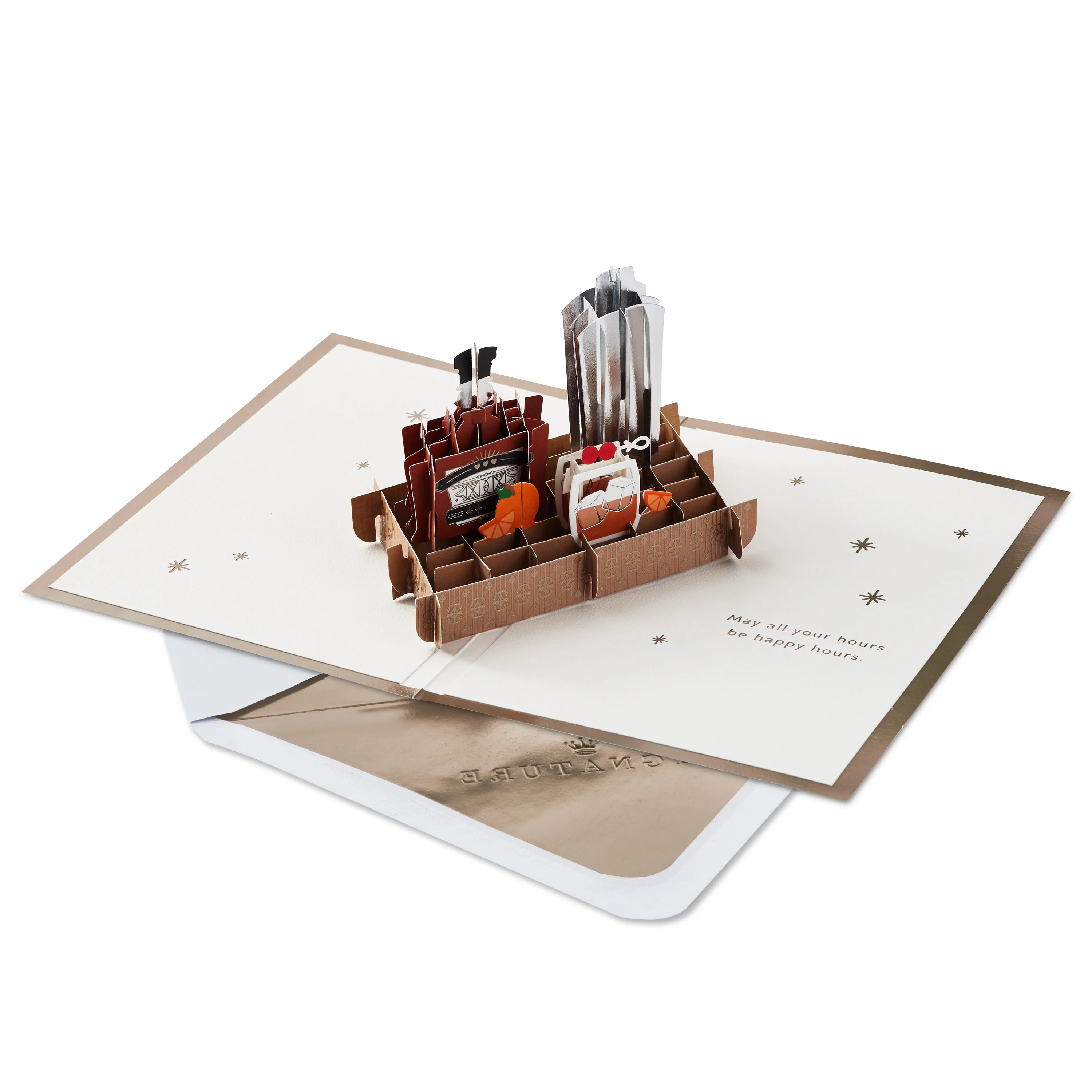 Father's Day Card - 3D & Pop Up Whisky Cocktail Kit Design - Image 2