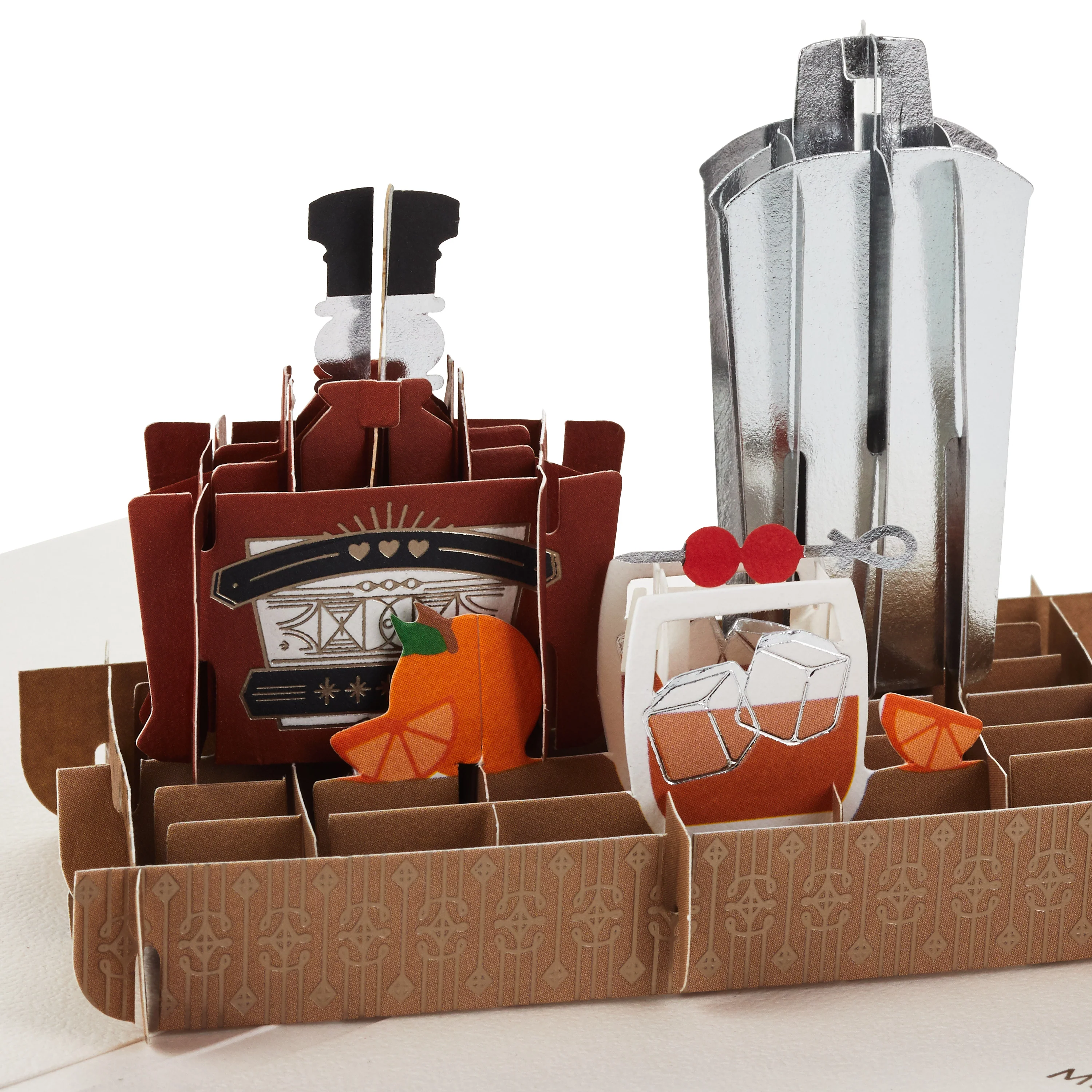 Father's Day Card - 3D & Pop Up Whisky Cocktail Kit Design - Image 3