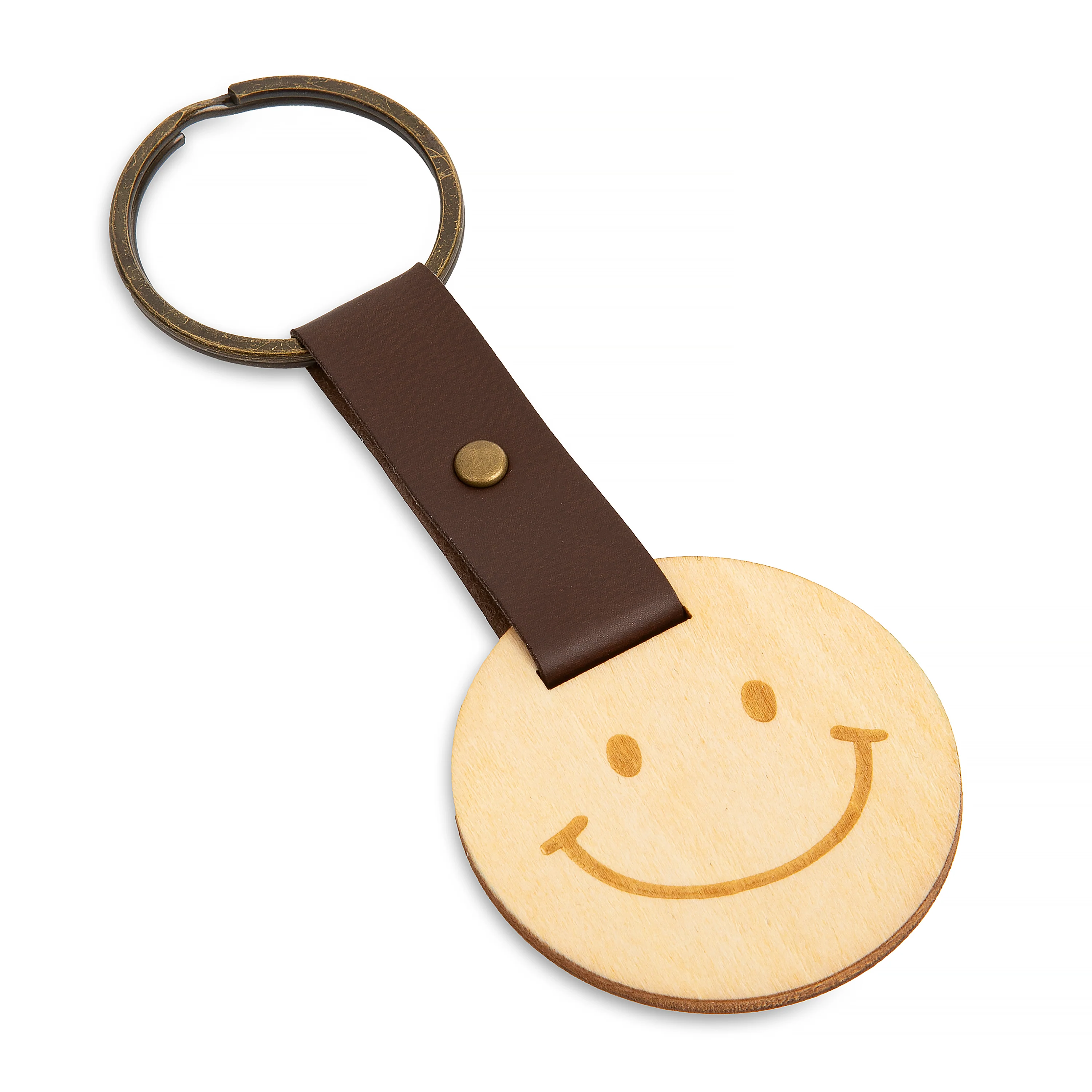 Father's Day Card - Blue & Yellow Checks Design with Wooden Keyring Keepsake - Image 6