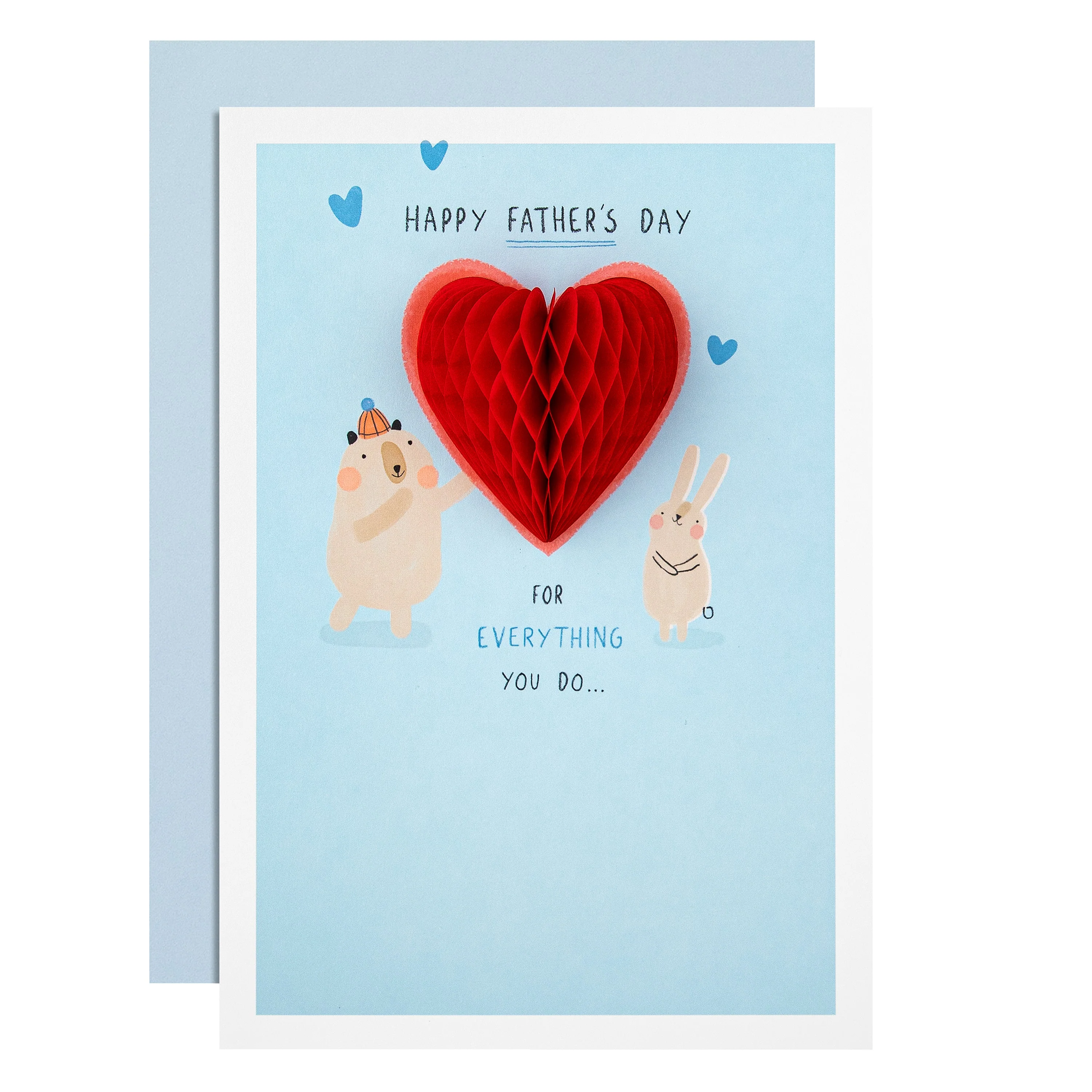Father's Day Card - Cute Design with Heart Keepsake