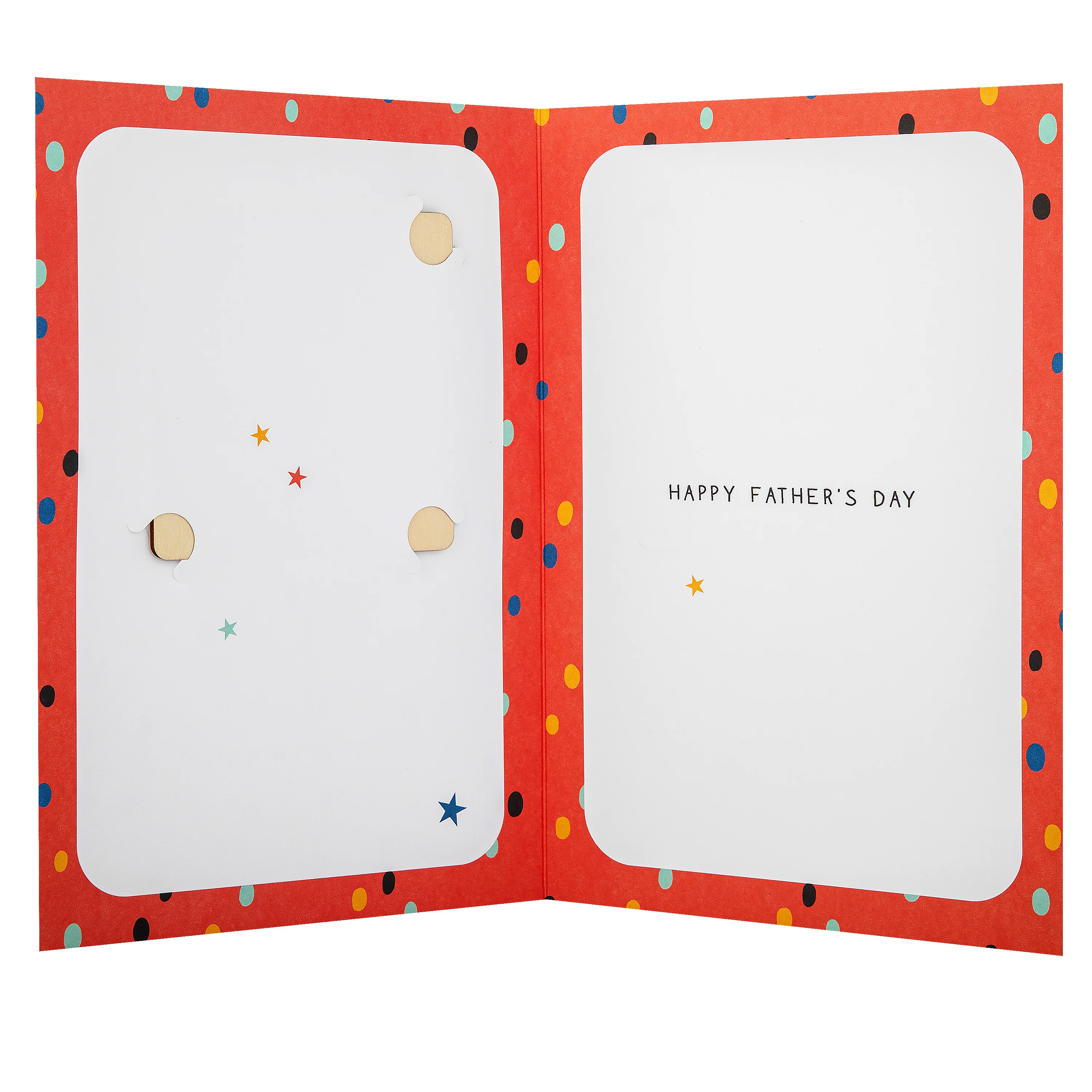 Father's Day Card - 'My Cuppa Tea' Polka Dots & Keepsake Coaster - Image 2