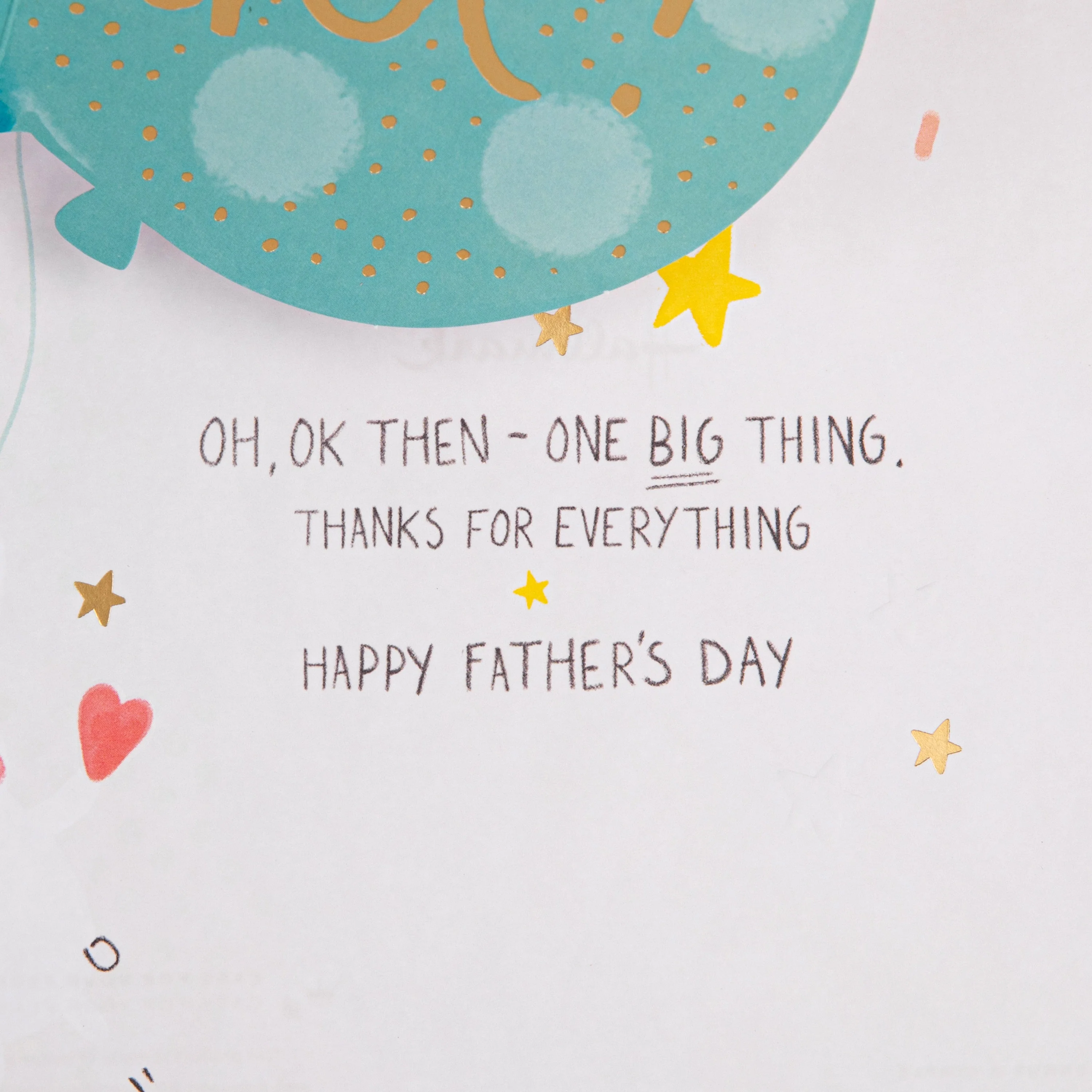 Father's Day Card for Dad - Pop-Up Balloons & Bear - Image 3