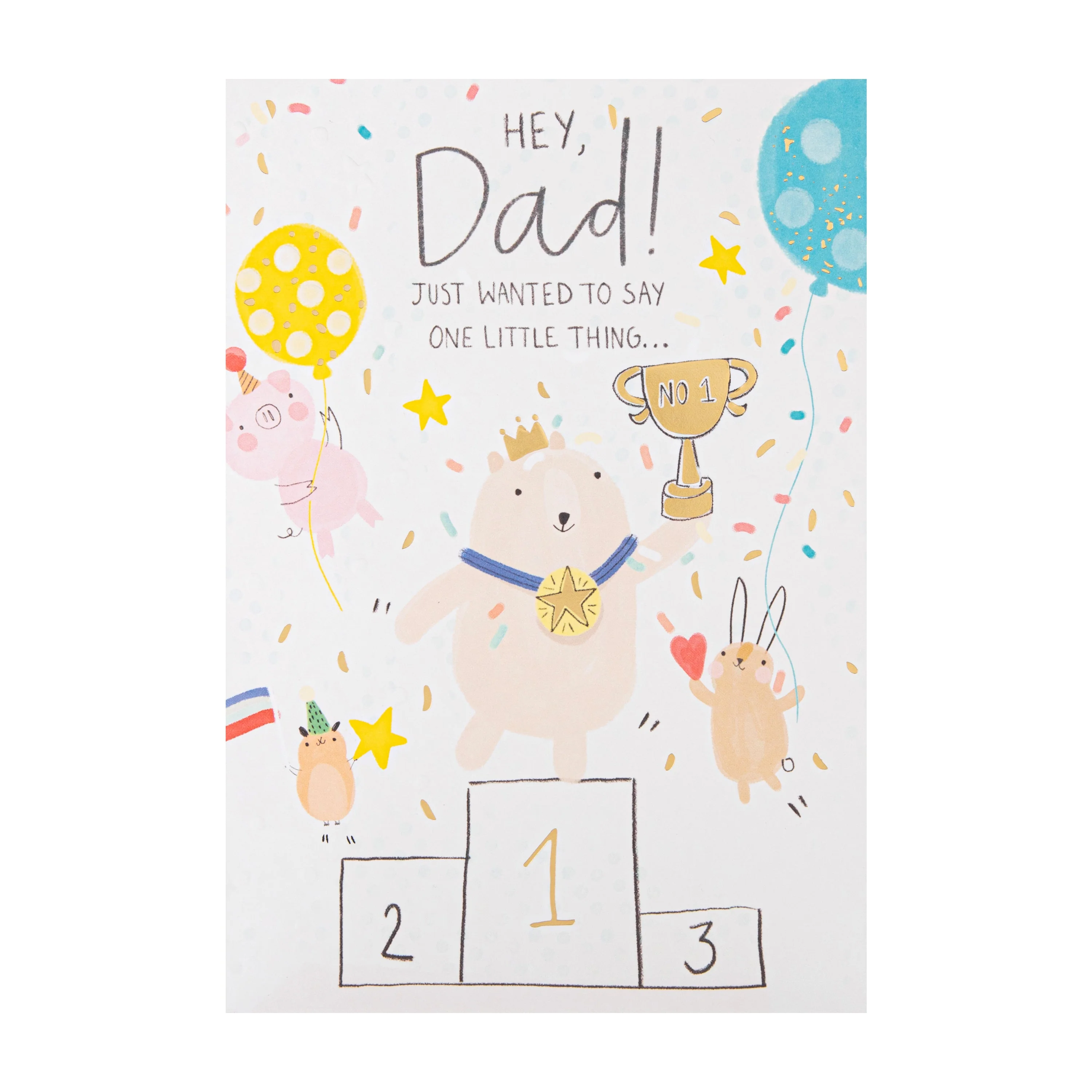 Father's Day Card for Dad - Pop-Up Balloons & Bear - Image 5