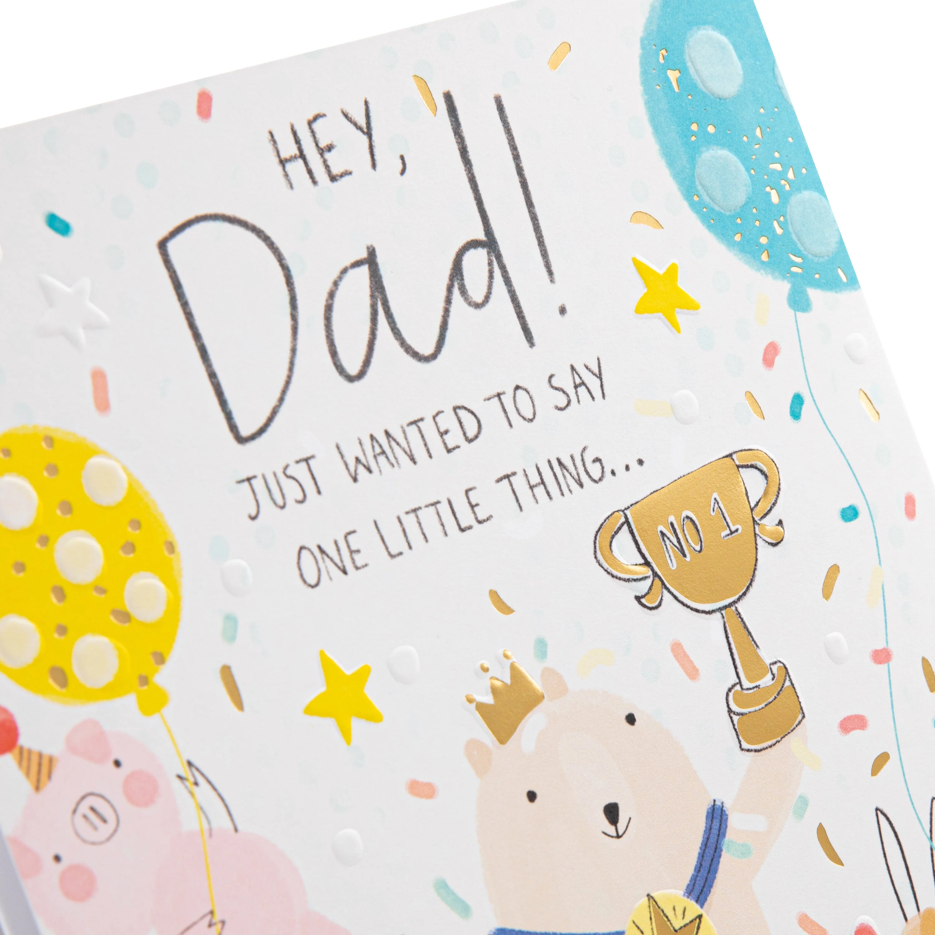 Father's Day Card for Dad - Pop-Up Balloons & Bear - Image 6