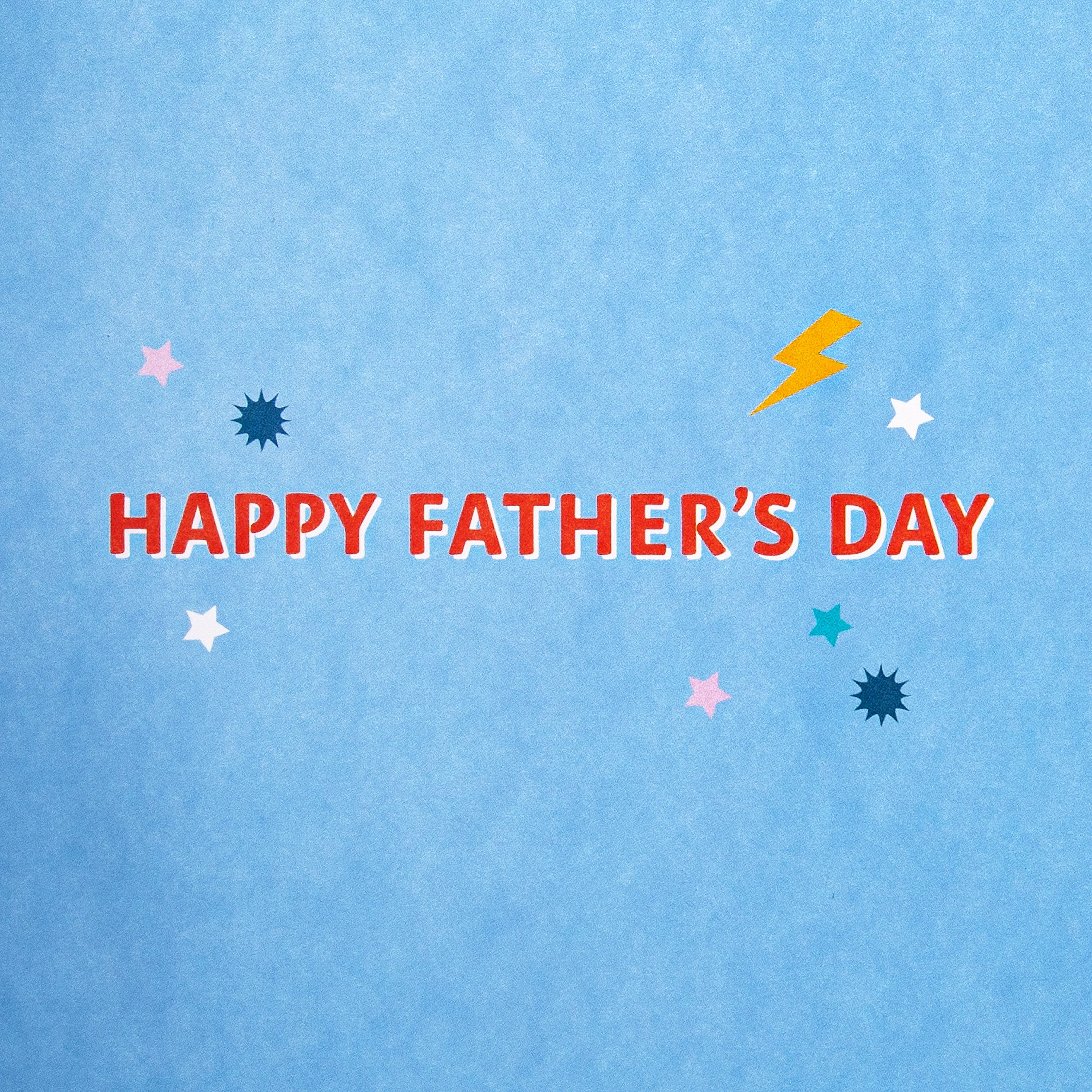 Father's Day Card for Dad - Super Dog Design With Paper Glasses - Image 3