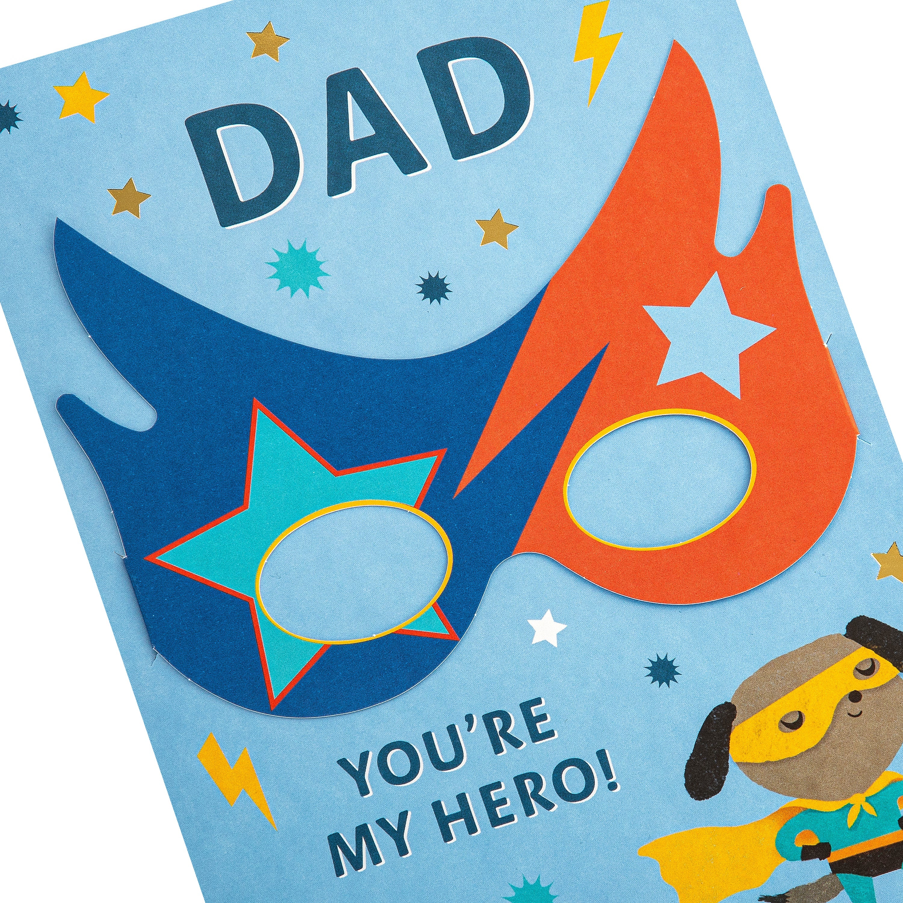 Father's Day Card for Dad - Super Dog Design With Paper Glasses - Image 6
