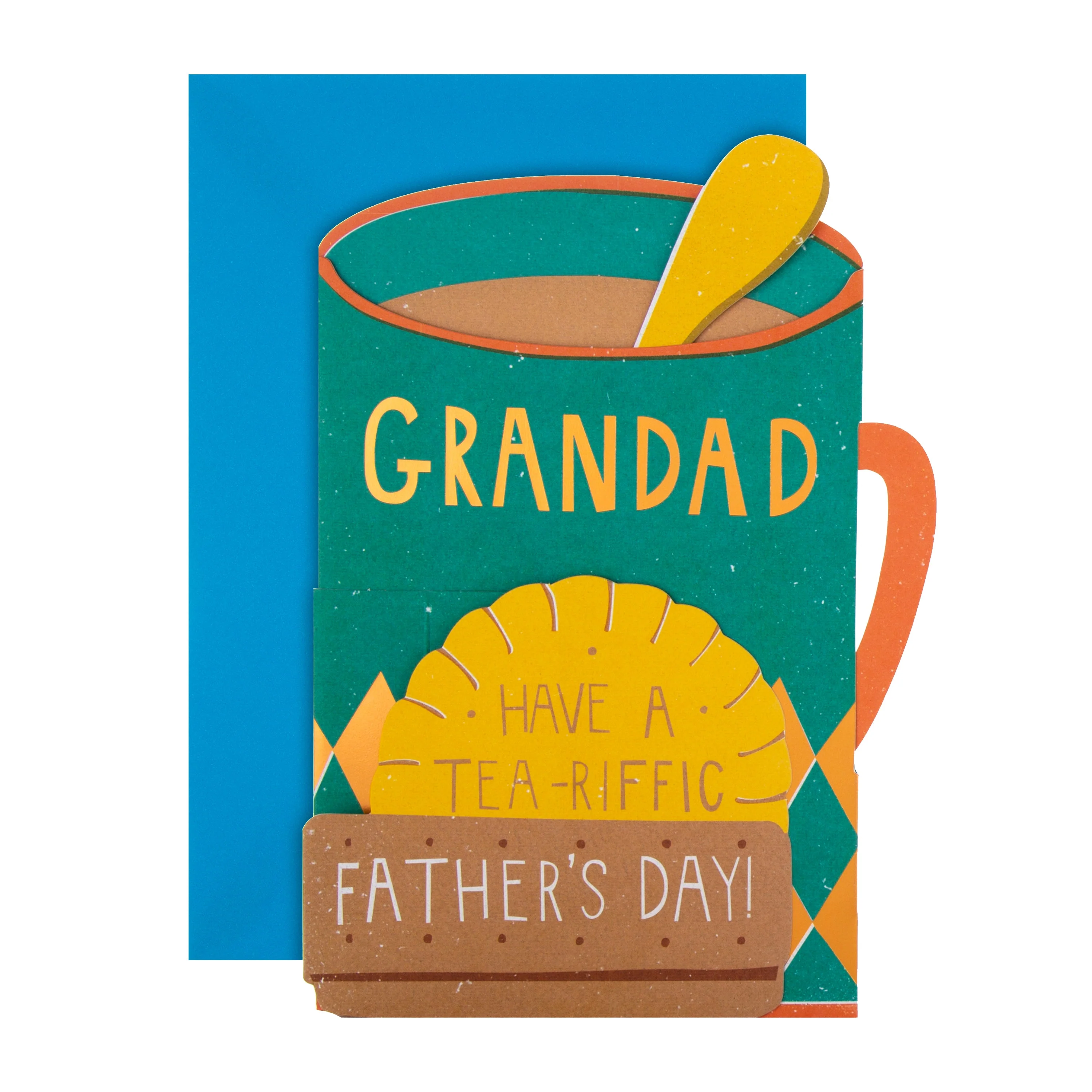 Father's Day Card for Grandad - 3D Pop-Up Tea & Biscuits Design - Image 3