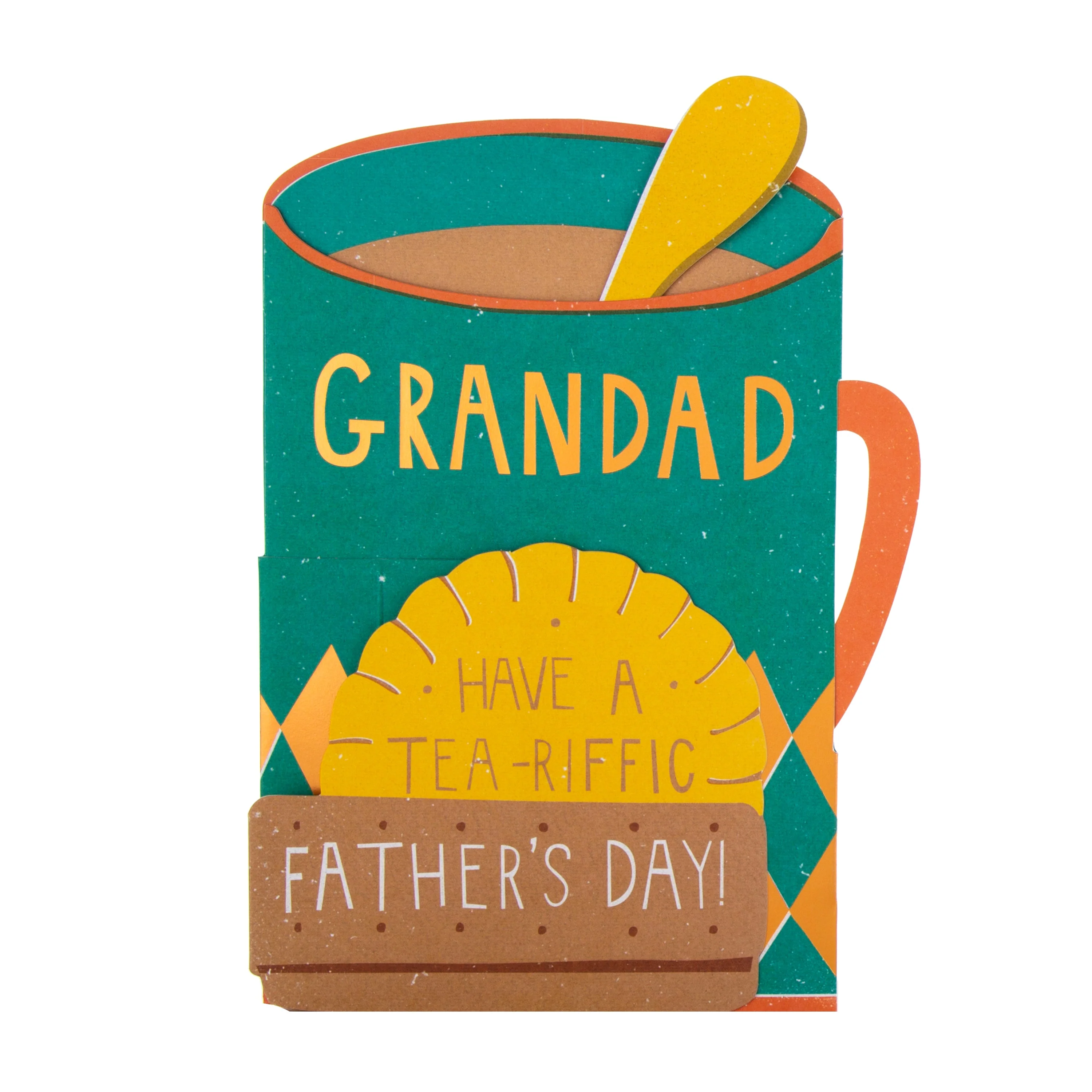 Father's Day Card for Grandad - 3D Pop-Up Tea & Biscuits Design - Image 4