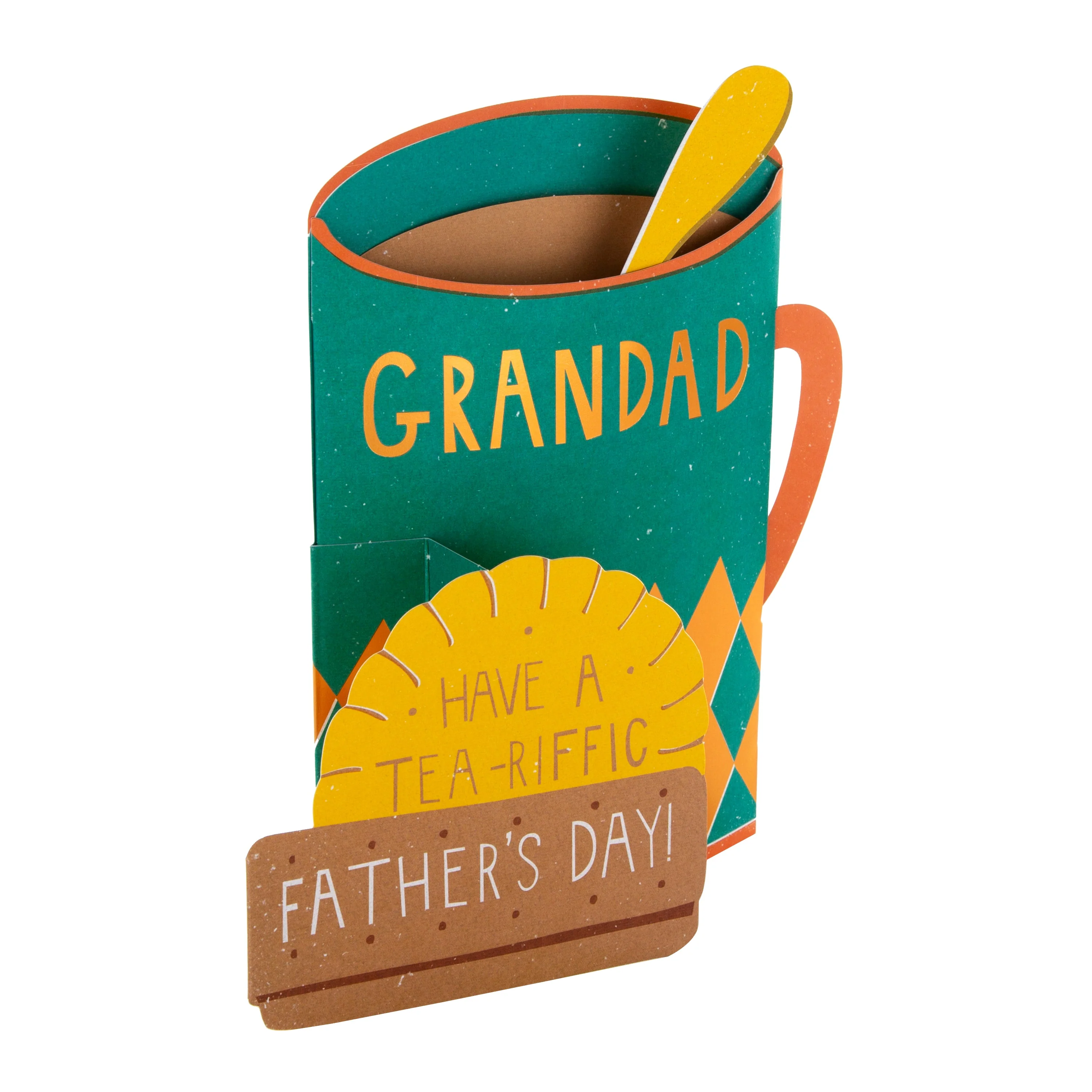 Father's Day Card for Grandad - 3D Pop-Up Tea & Biscuits Design - Image 5
