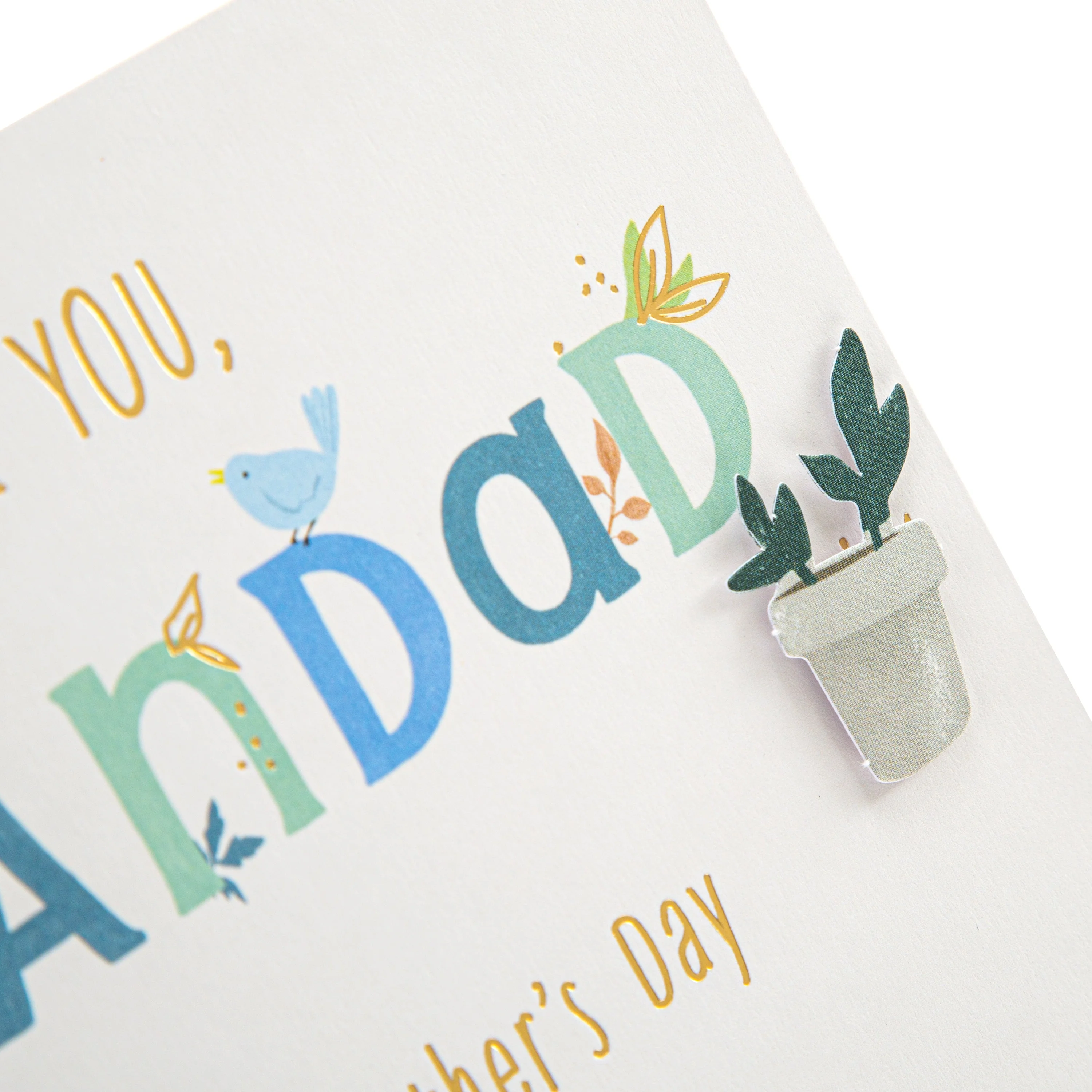 Father's Day Card for Grandad - Traditional Poetic Verse Design with Gold Foil and 3D Add On - Image 4