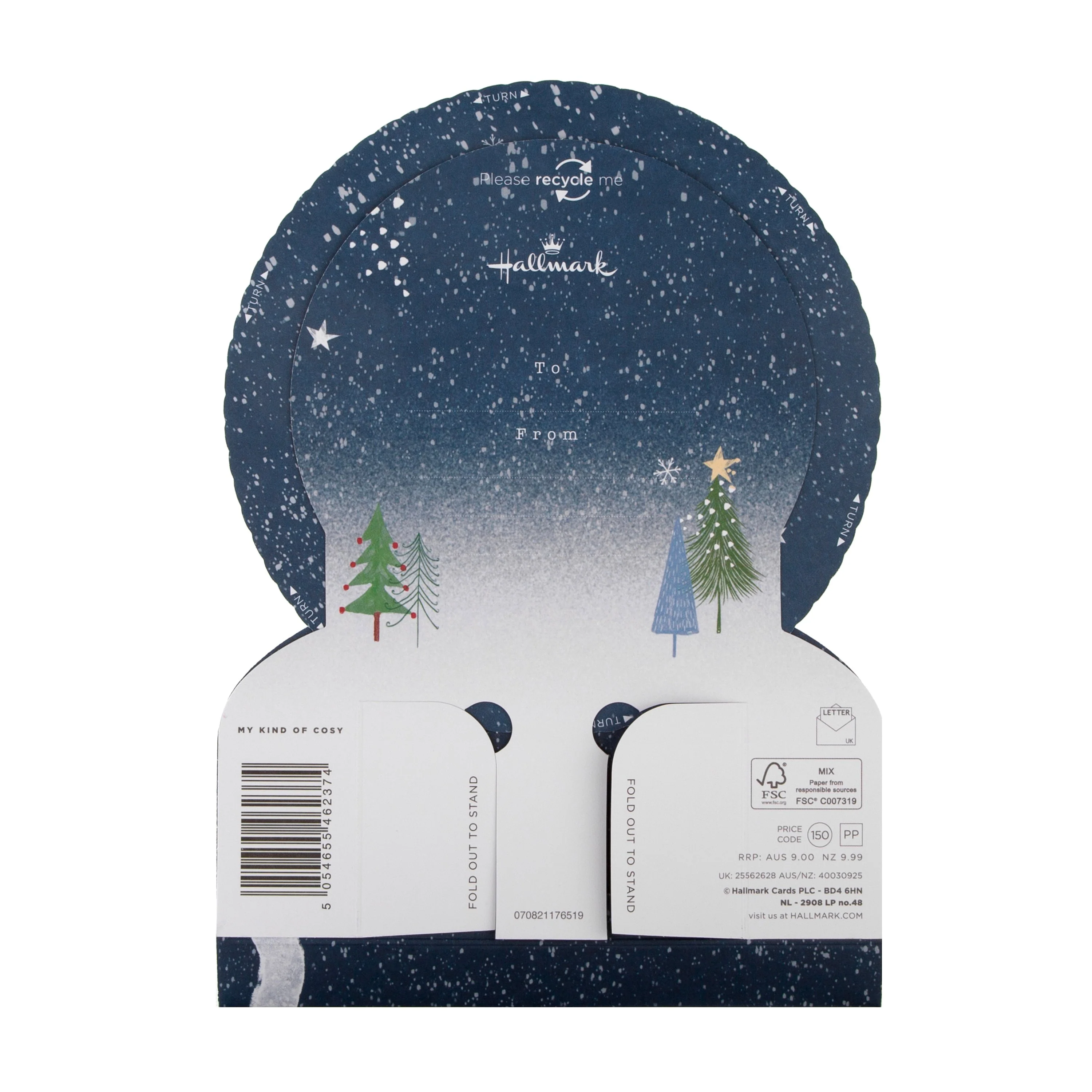 First Christmas As My Husband Card - 3D Design With Moving Wheel Element - Image 4