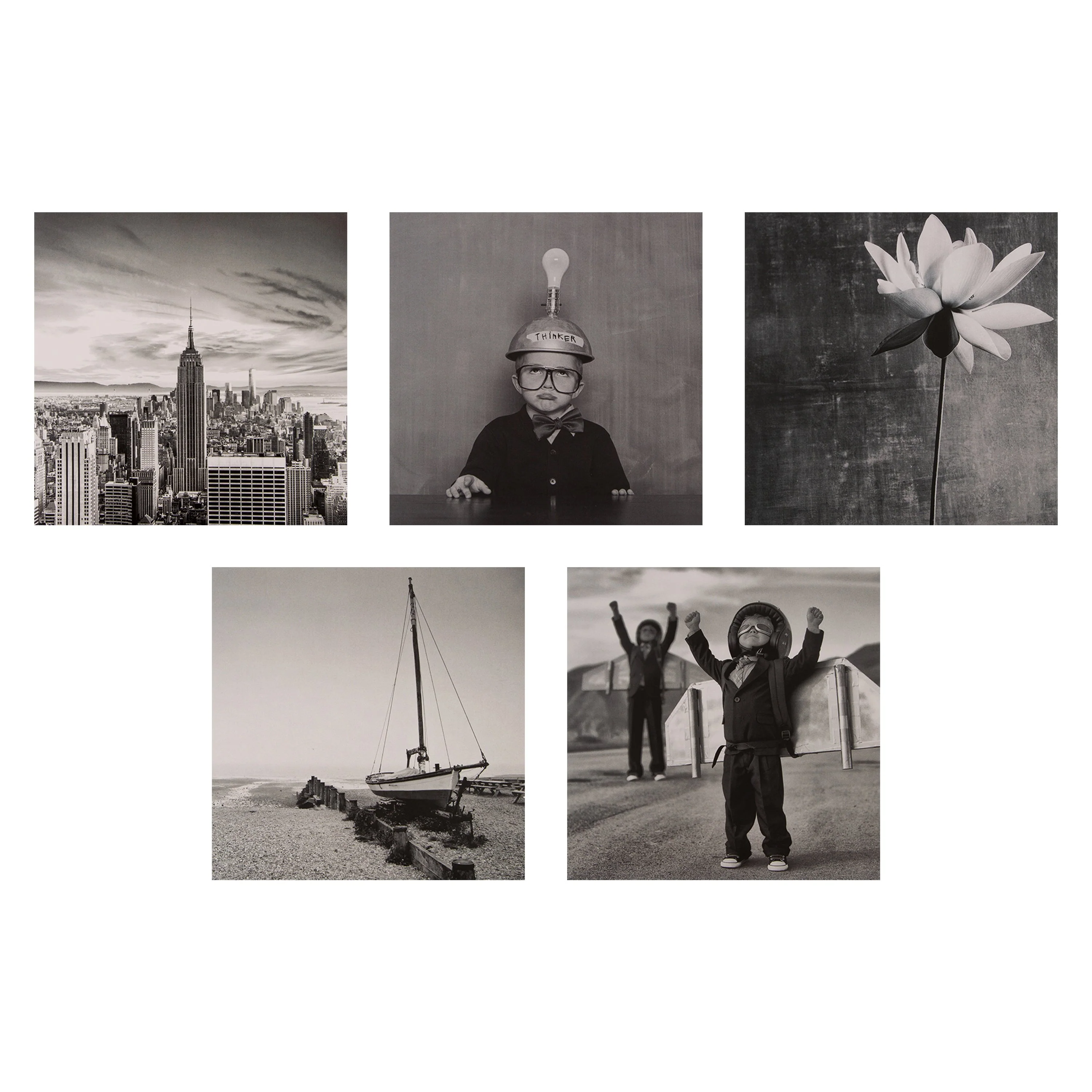 Gallery Blank Cards - Multipack of 20 in 20 Monochrome Photographic Designs - Image 8