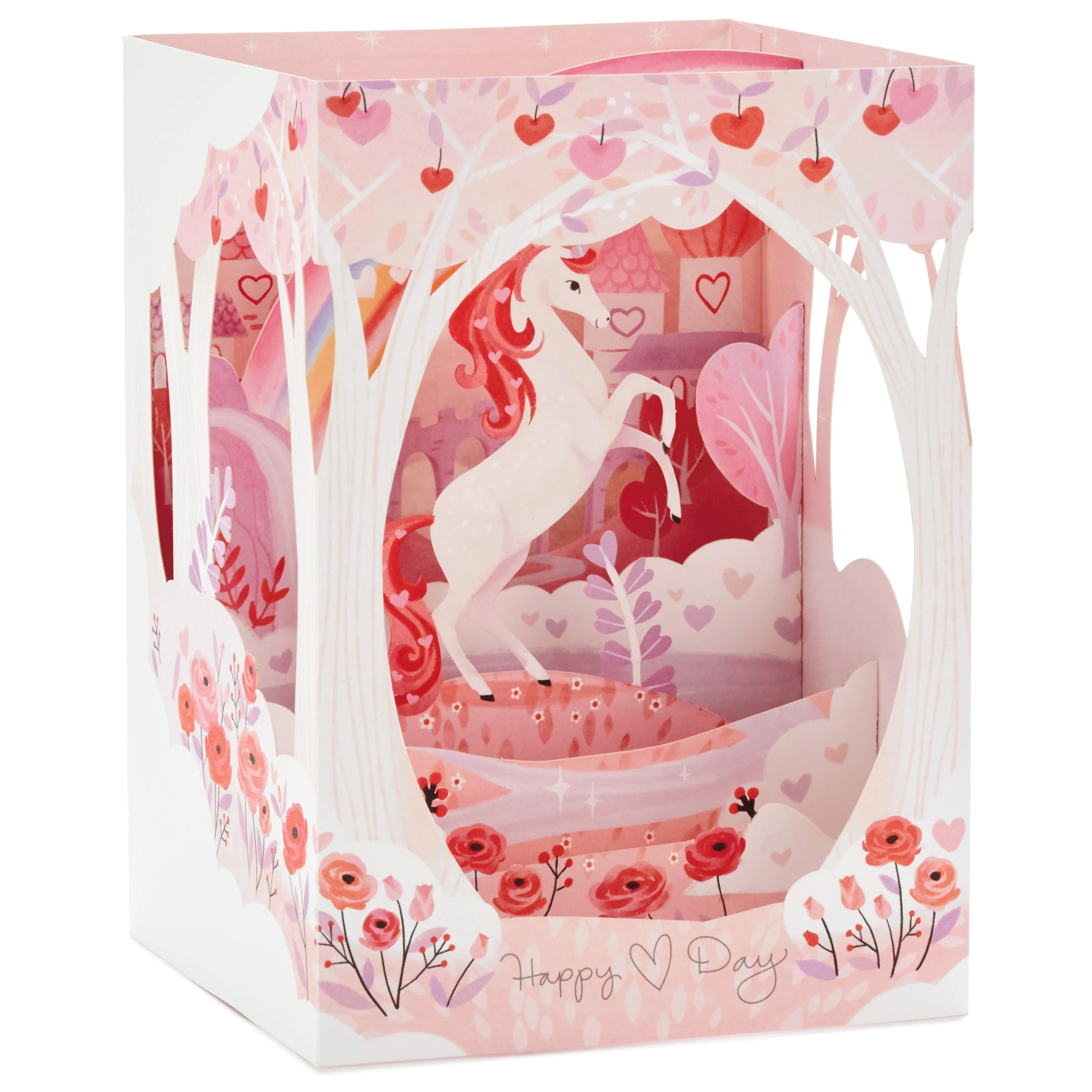 General 3D Pop-Up Valentine's Day Card - Magical Unicorn Design