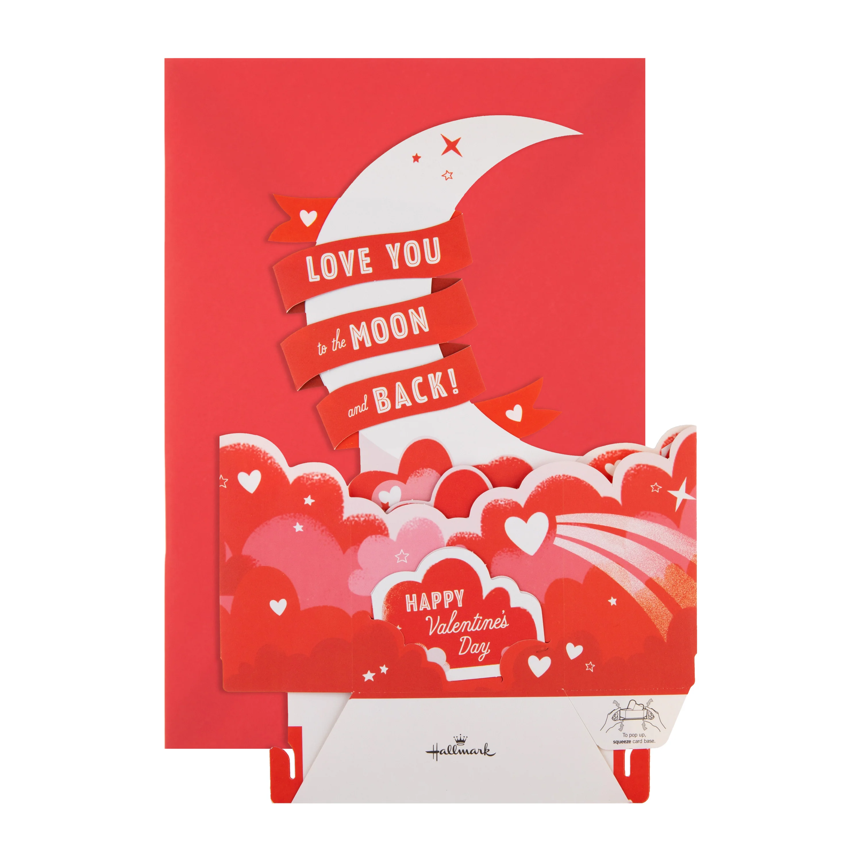 General 3D Valentine's Day Card - 'Love You to the Moon and Back' Pop-Up Design - Image 2