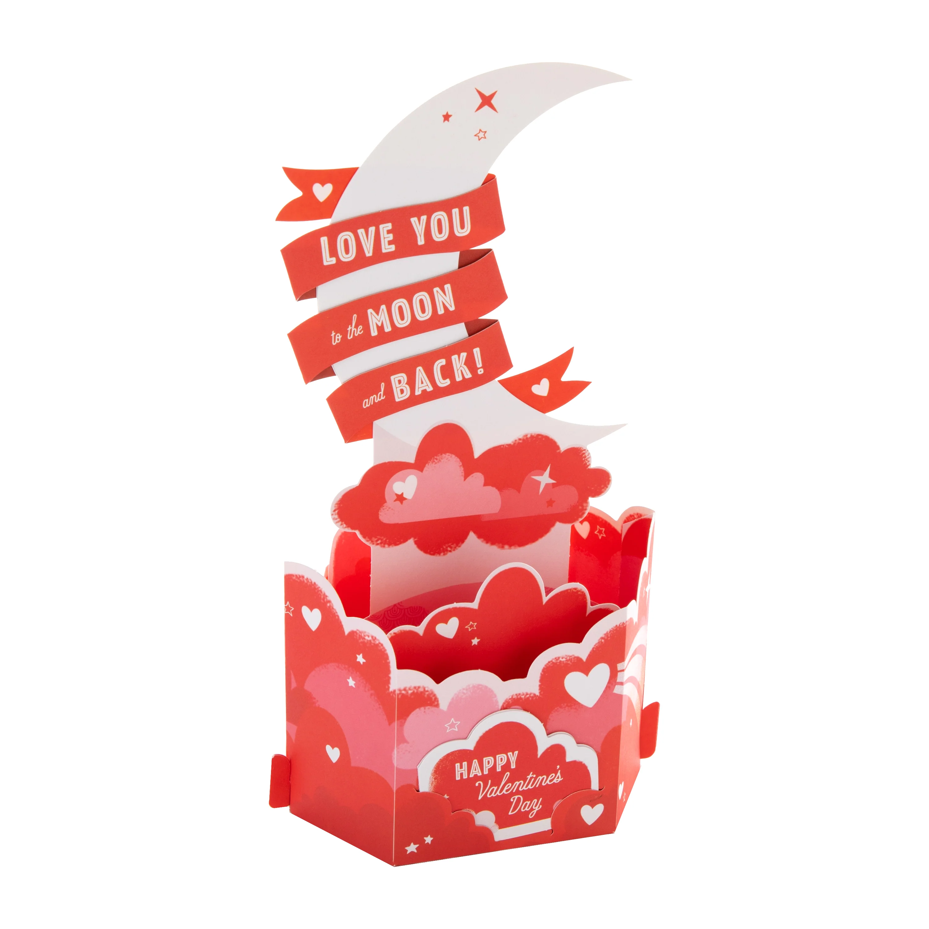 General 3D Valentine's Day Card - 'Love You to the Moon and Back' Pop-Up Design - Image 3