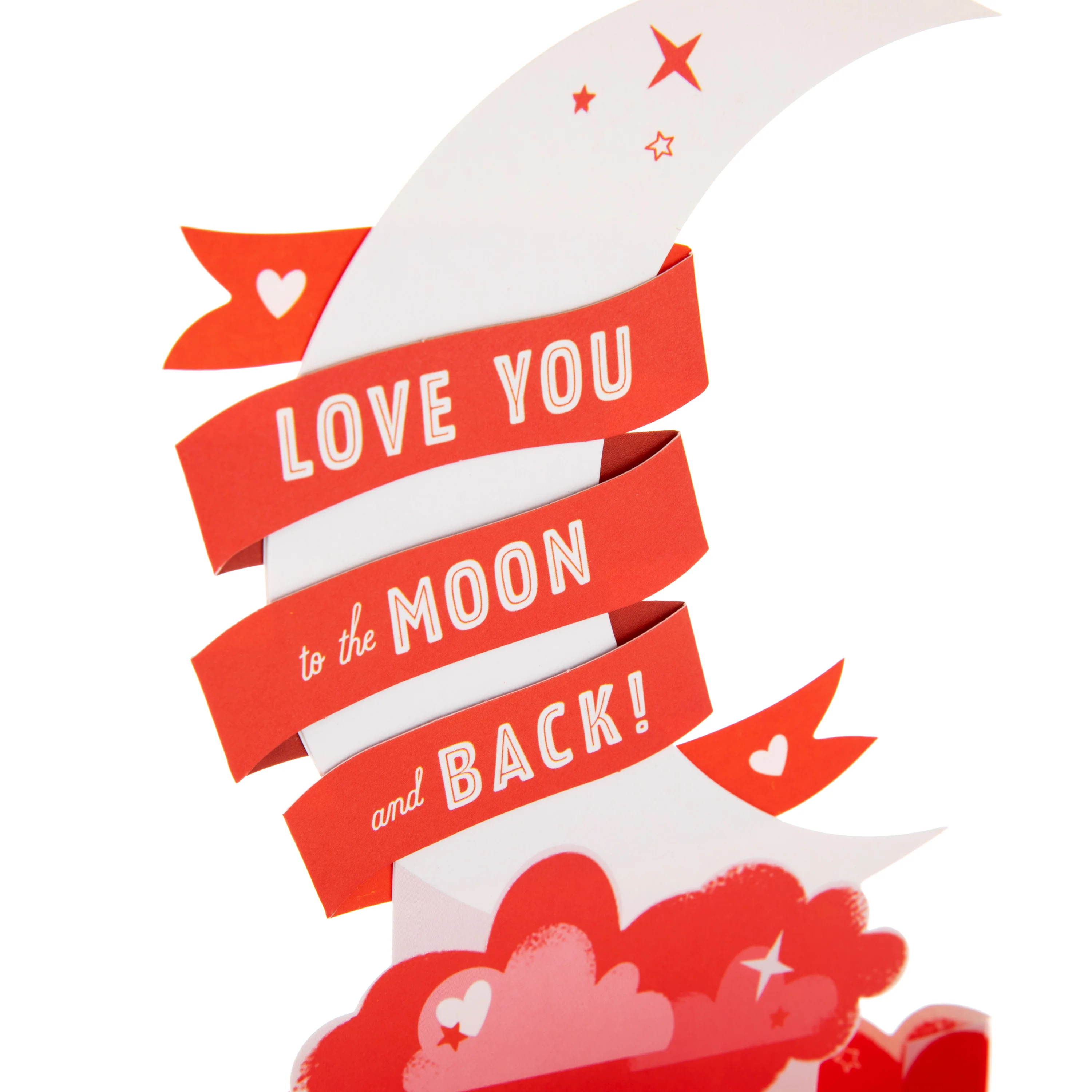 General 3D Valentine's Day Card - 'Love You to the Moon and Back' Pop-Up Design - Image 4
