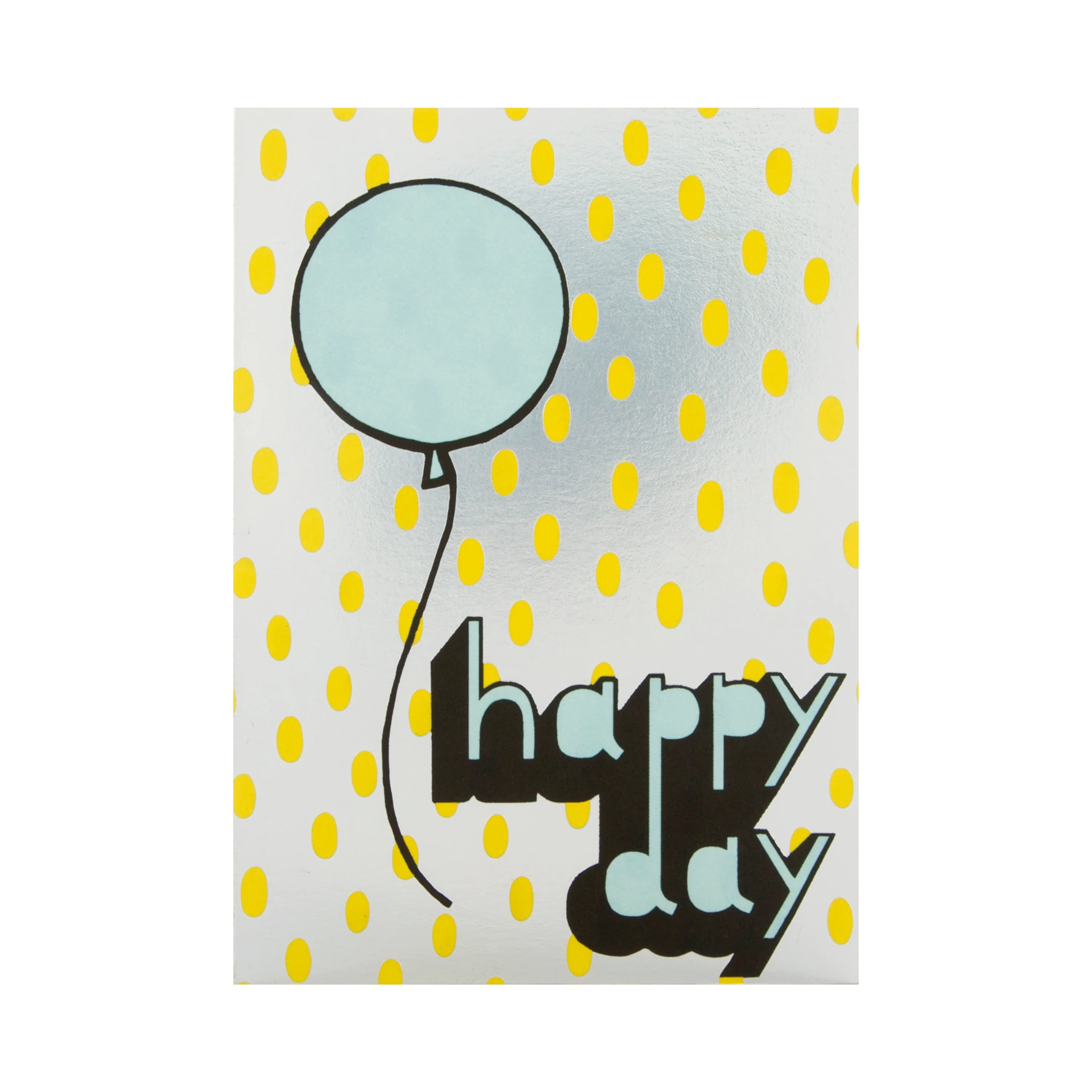 General Birthday Card - Balloon Design with Holographic Foil - Image 4