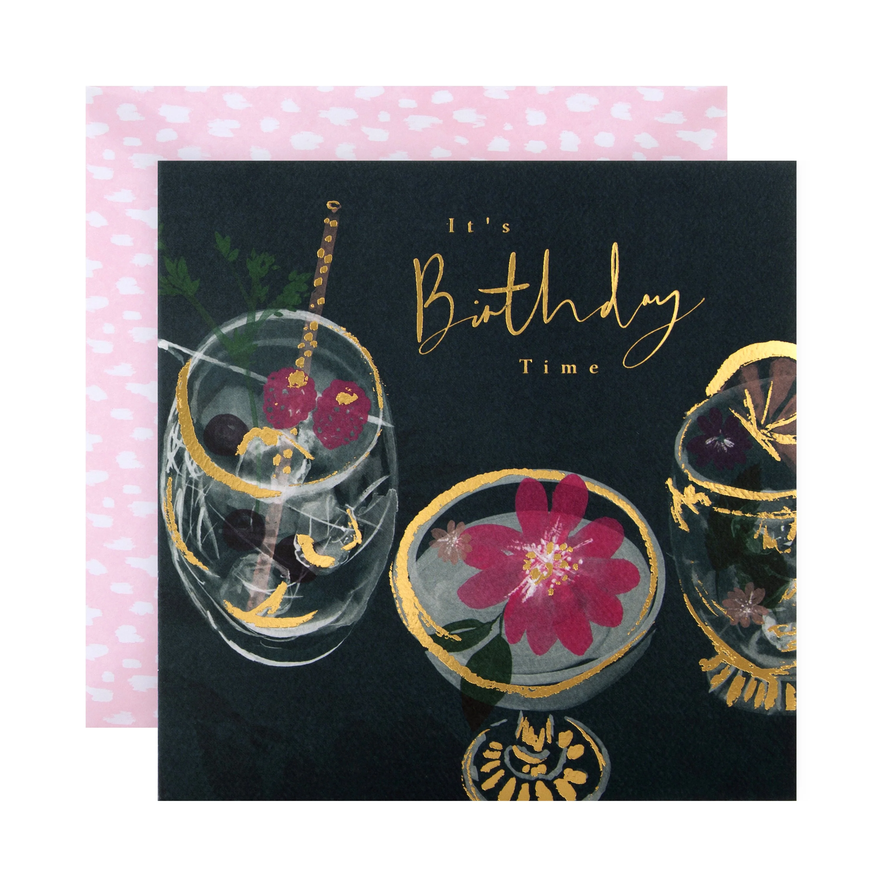 General Birthday Card - Elegant Cocktail Themed Design