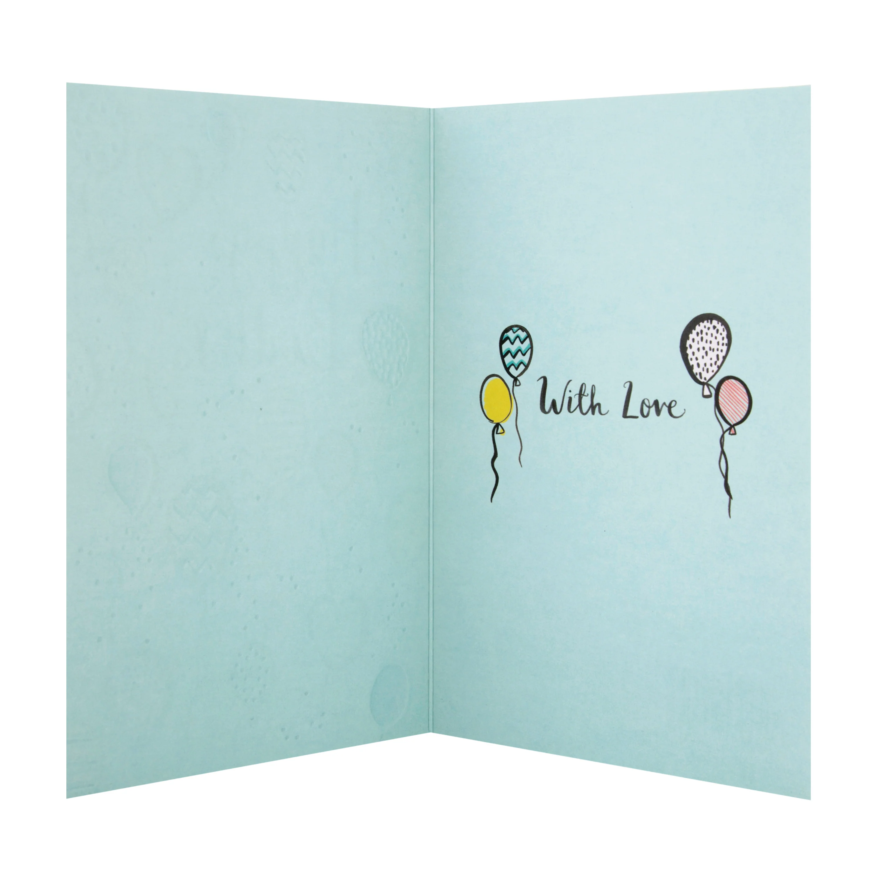 General Birthday Card - Embossed Balloons Design - Image 2