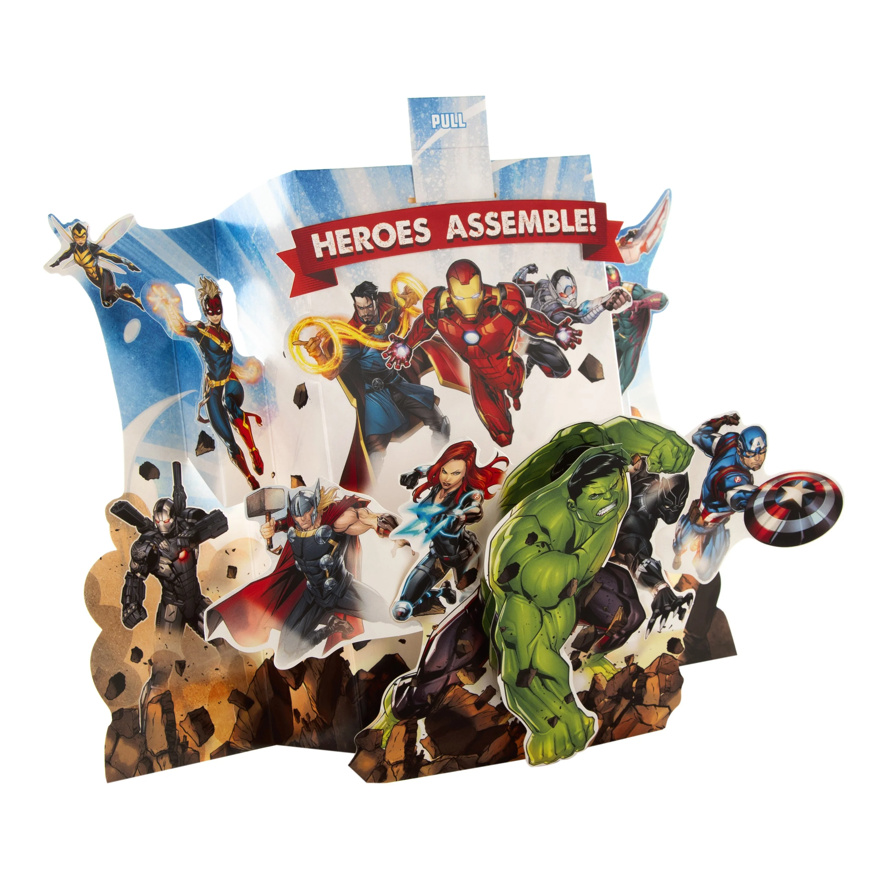 General Kids' Birthday Card - Pop-out, Moveable, Marvel Avengers Design - Image 3