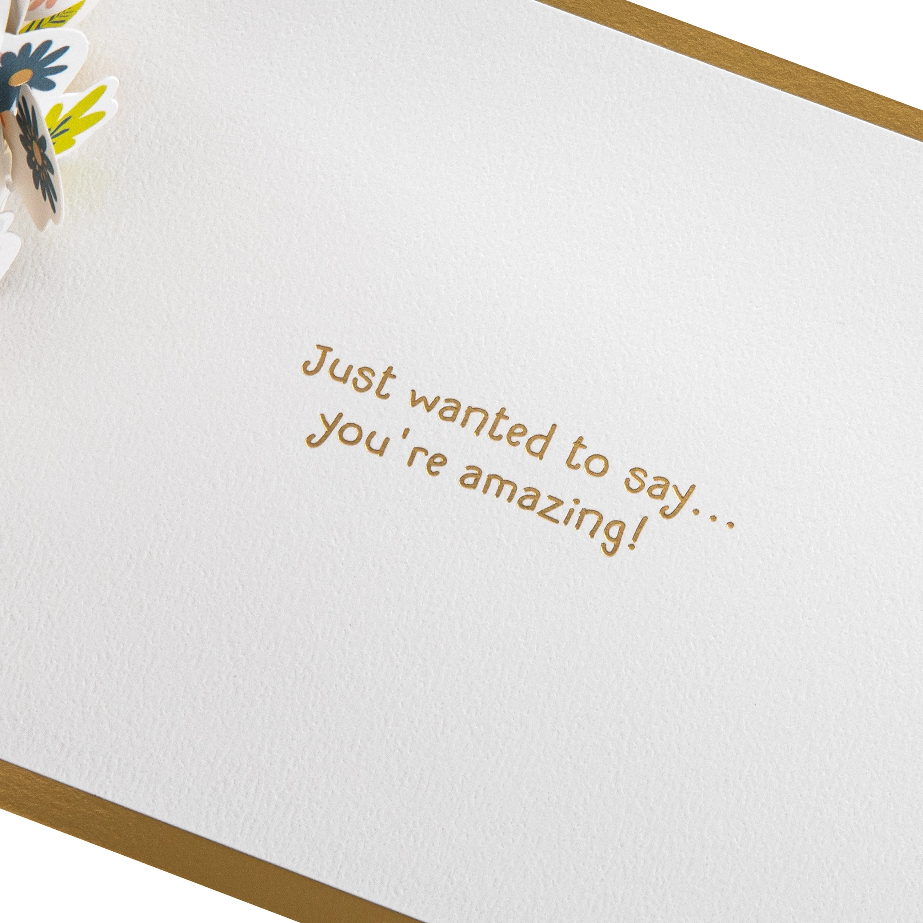 Greeting Card - 3D & Pop-Up Forever Friends Heart & Flowers Design - Image 3
