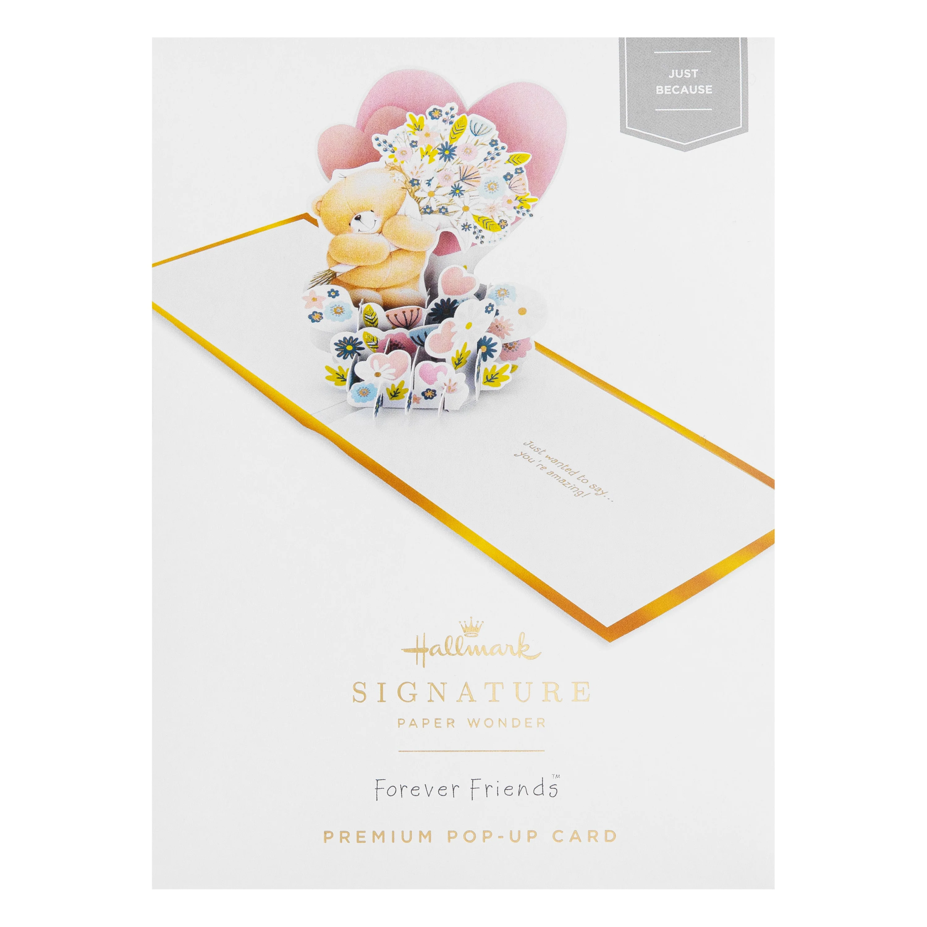 Greeting Card - 3D & Pop-Up Forever Friends Heart & Flowers Design - Image 7