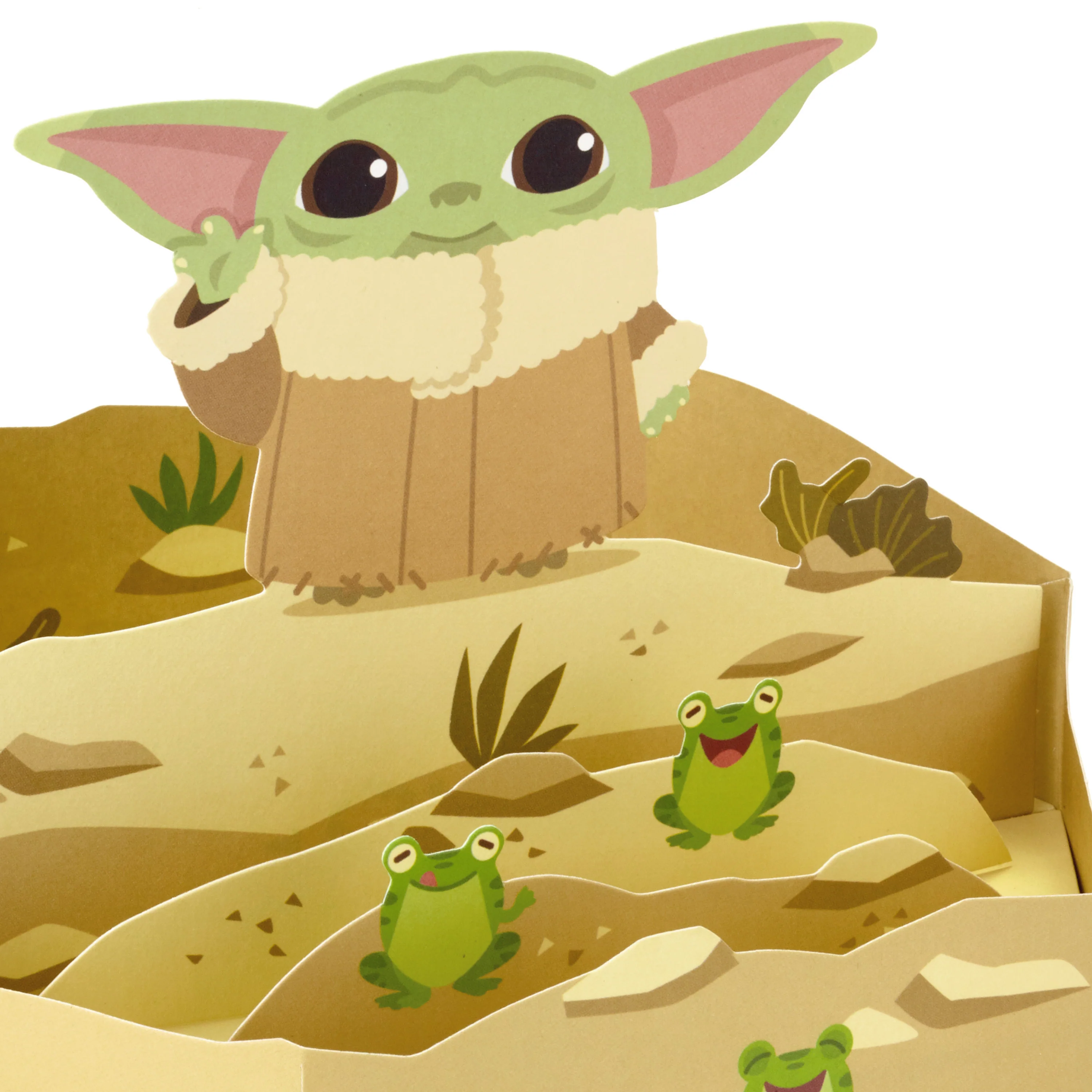 Greeting Card - 3D & Pop Up The Mandalorian™ Grogu™ & Frogs Design - Image 4