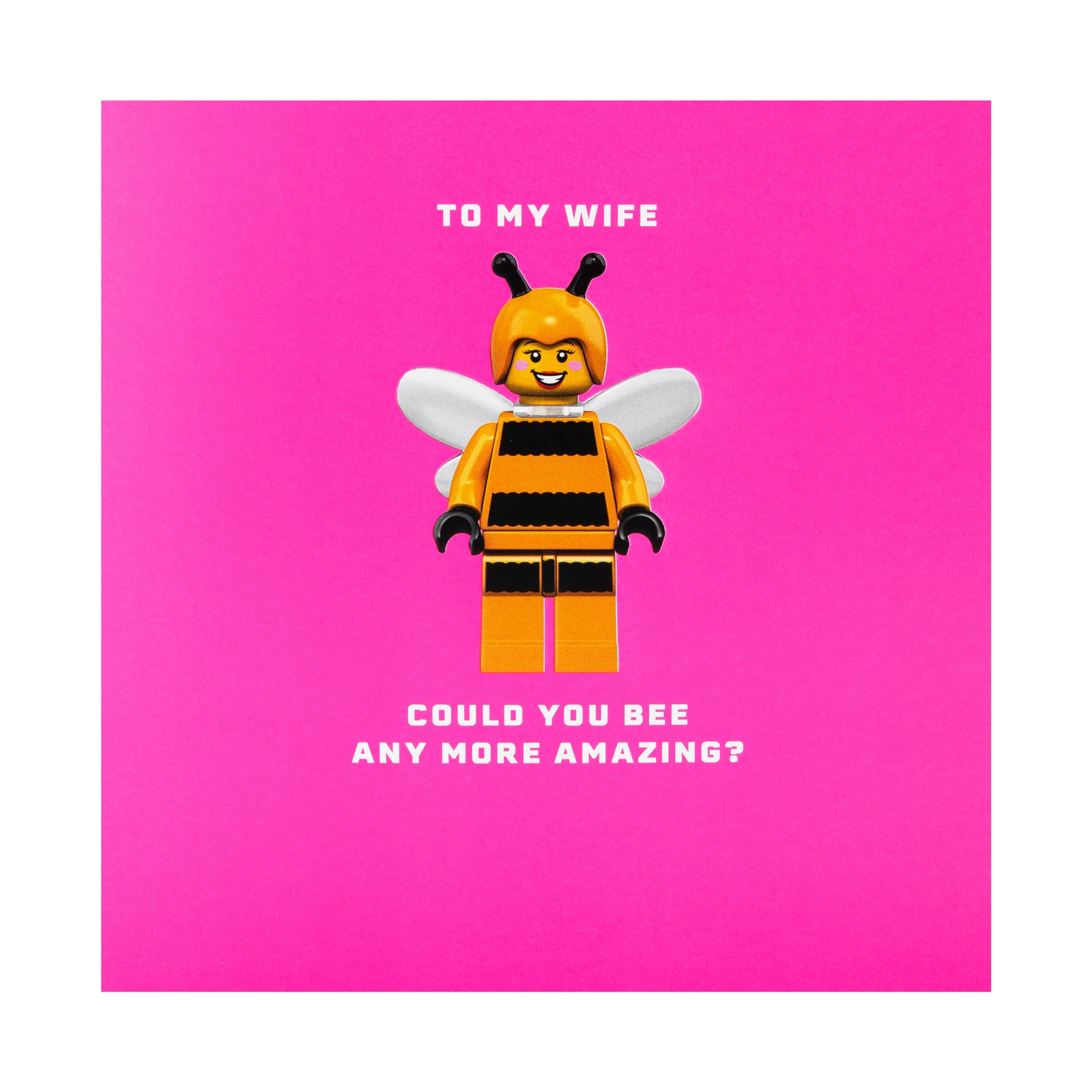 Greeting Card for Wife - Pink LEGO® Bumble Bee Character Design - Image 4
