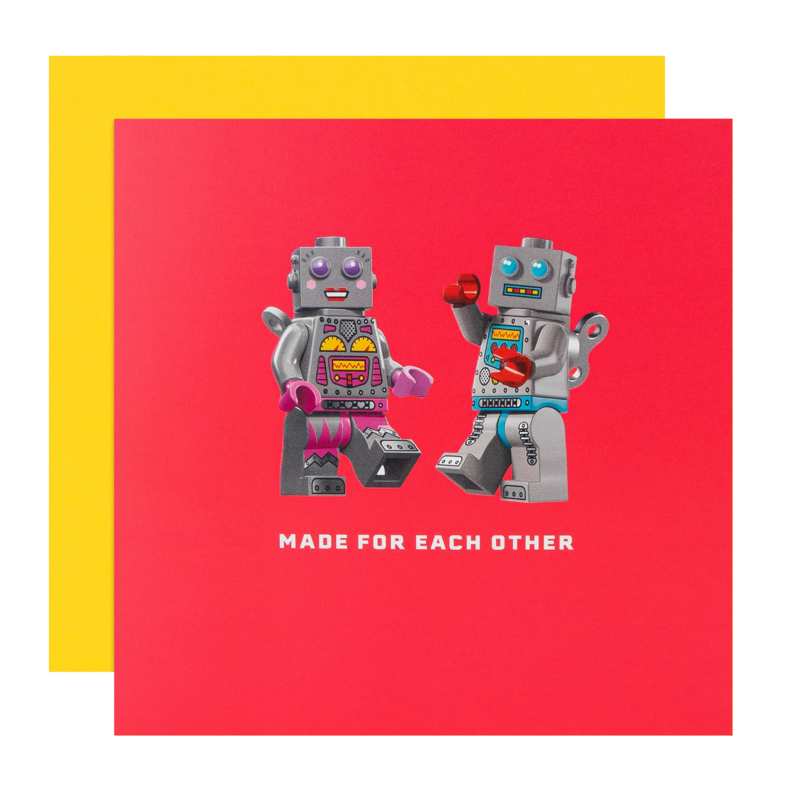 Greeting Card - Red LEGO® Robot Characters Design