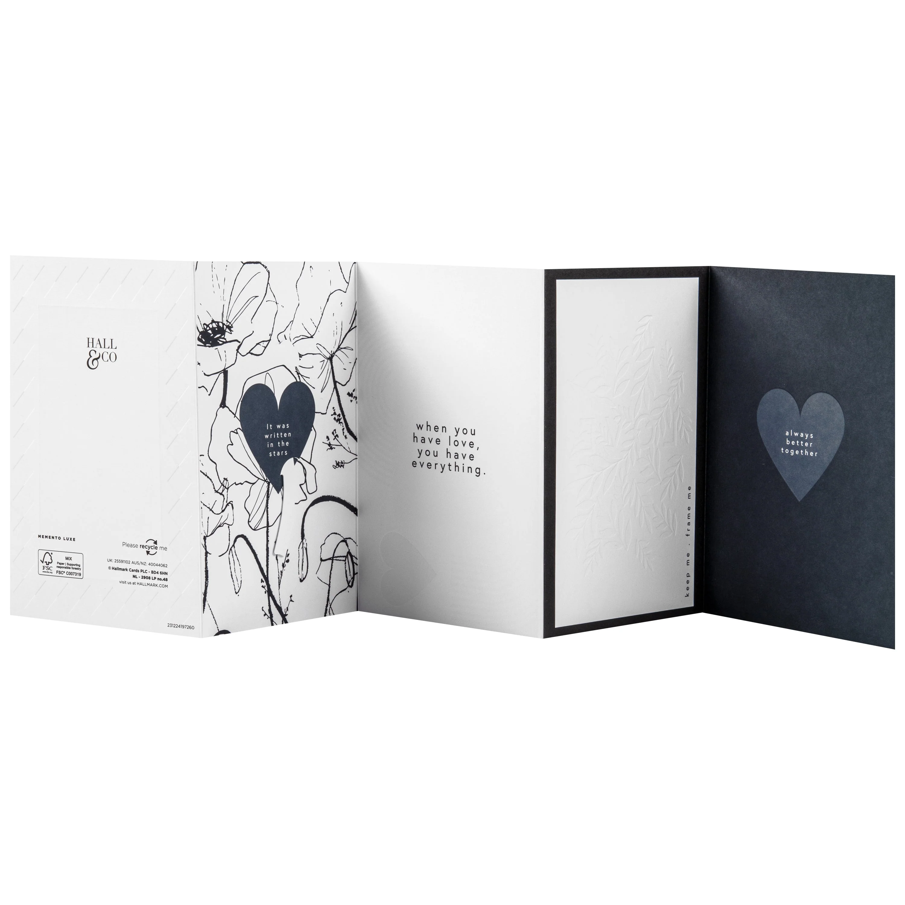 Hall & Co Premium Love Card with Mini Card, Keepsake & Print - Memento Luxe - Image 3