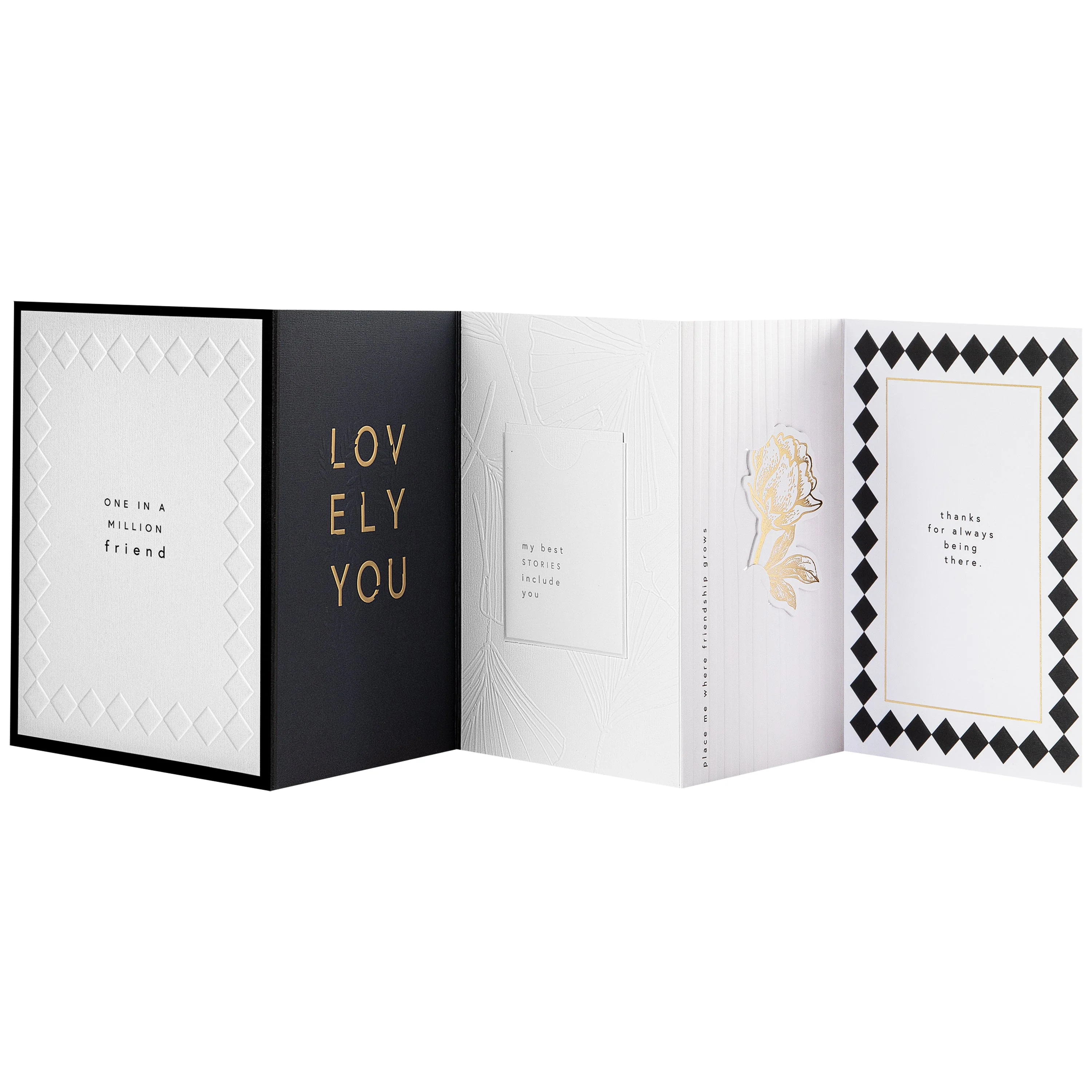 Hall & Co Premium Thank You Card for Friend with Mini Card, Keepsake & Print - Memento Luxe