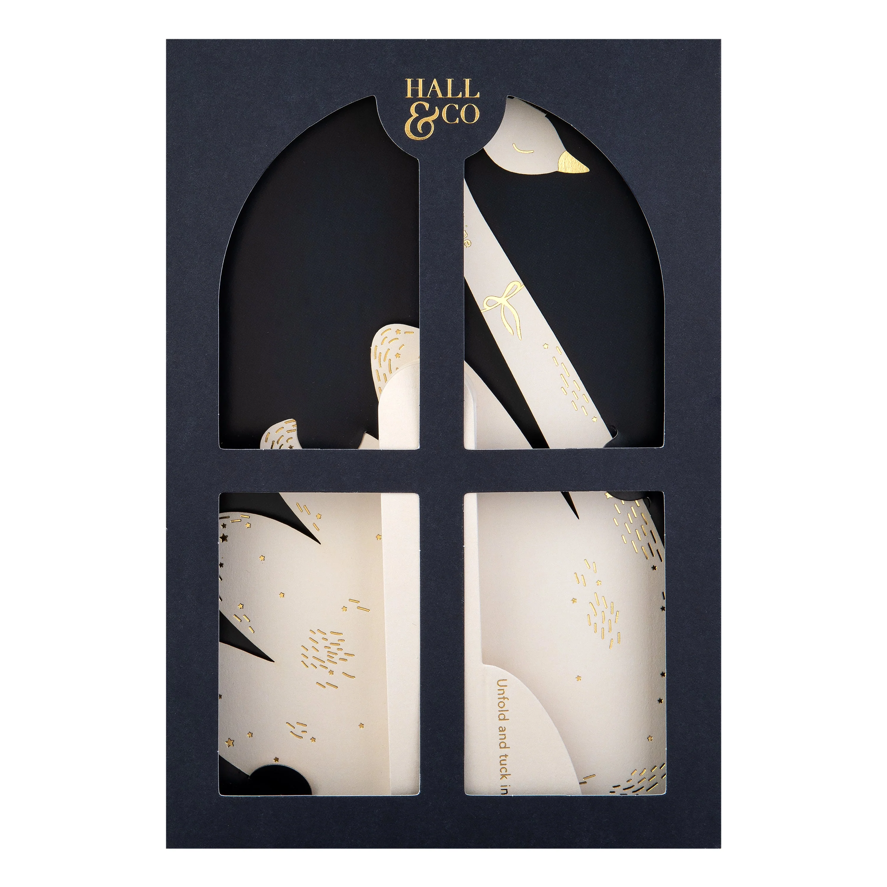 Hall & Co Premium 3D White Swan Greeting Card - Paper Fables - Image 2