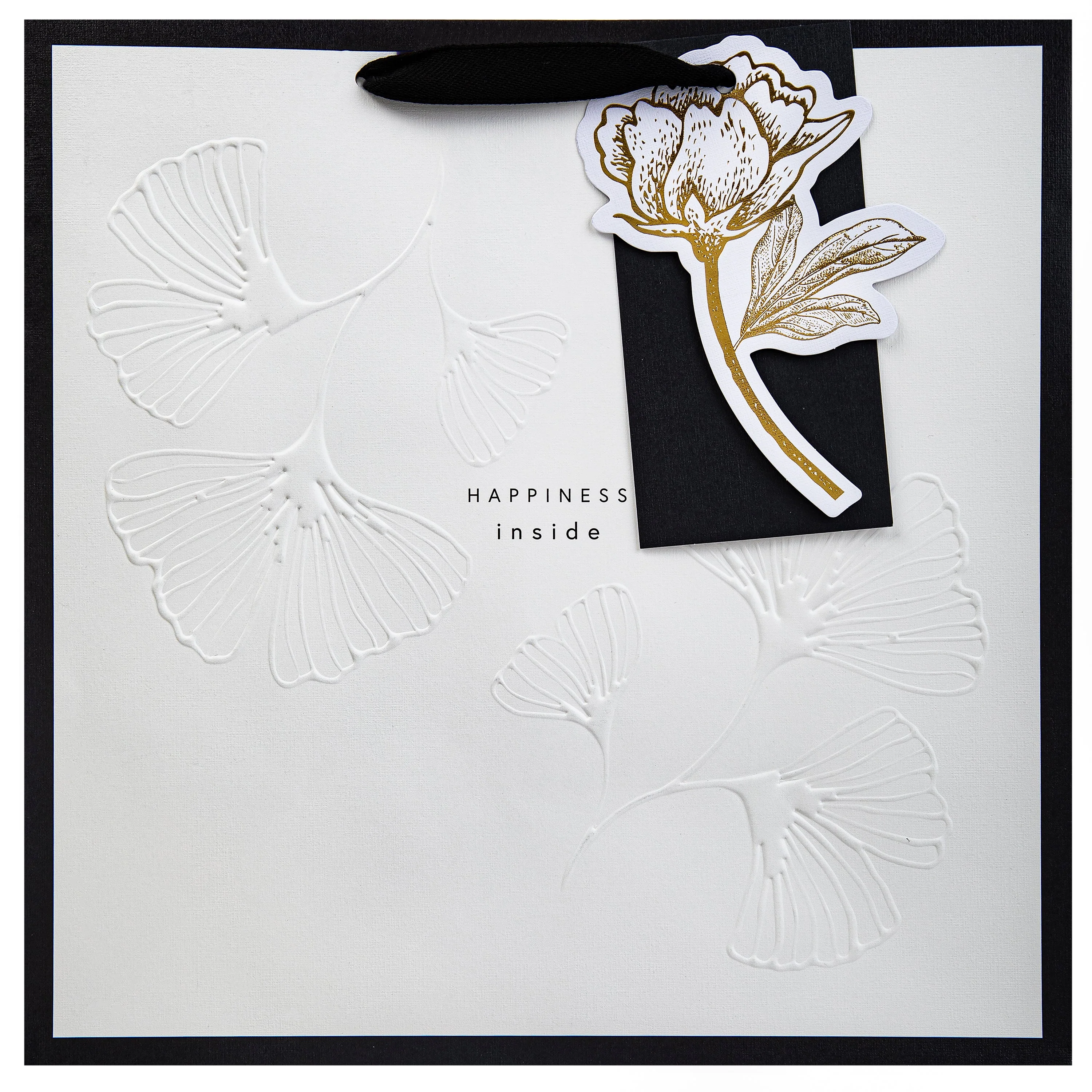 Hall & Co Premium Black & White Large Gift Bag - Memento Luxe - Image 4
