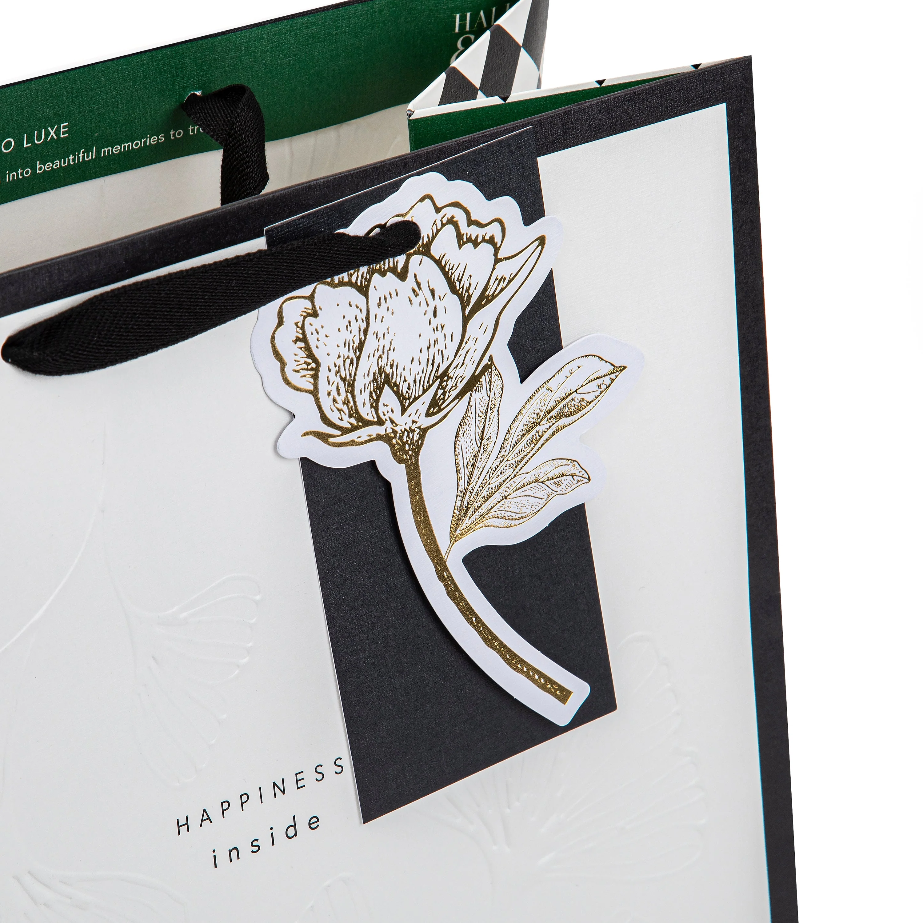 Hall & Co Premium Black & White Large Gift Bag - Memento Luxe - Image 5
