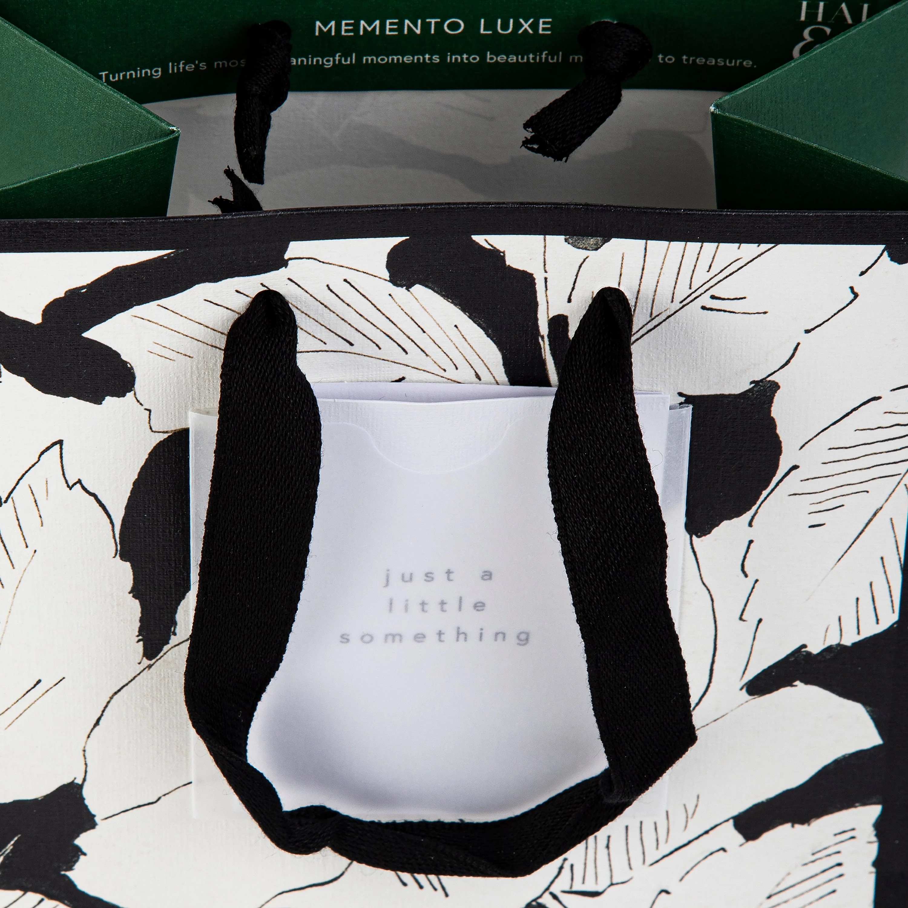 Hall & Co Premium Black & White Small Gift Bag - Memento Luxe - Image 5