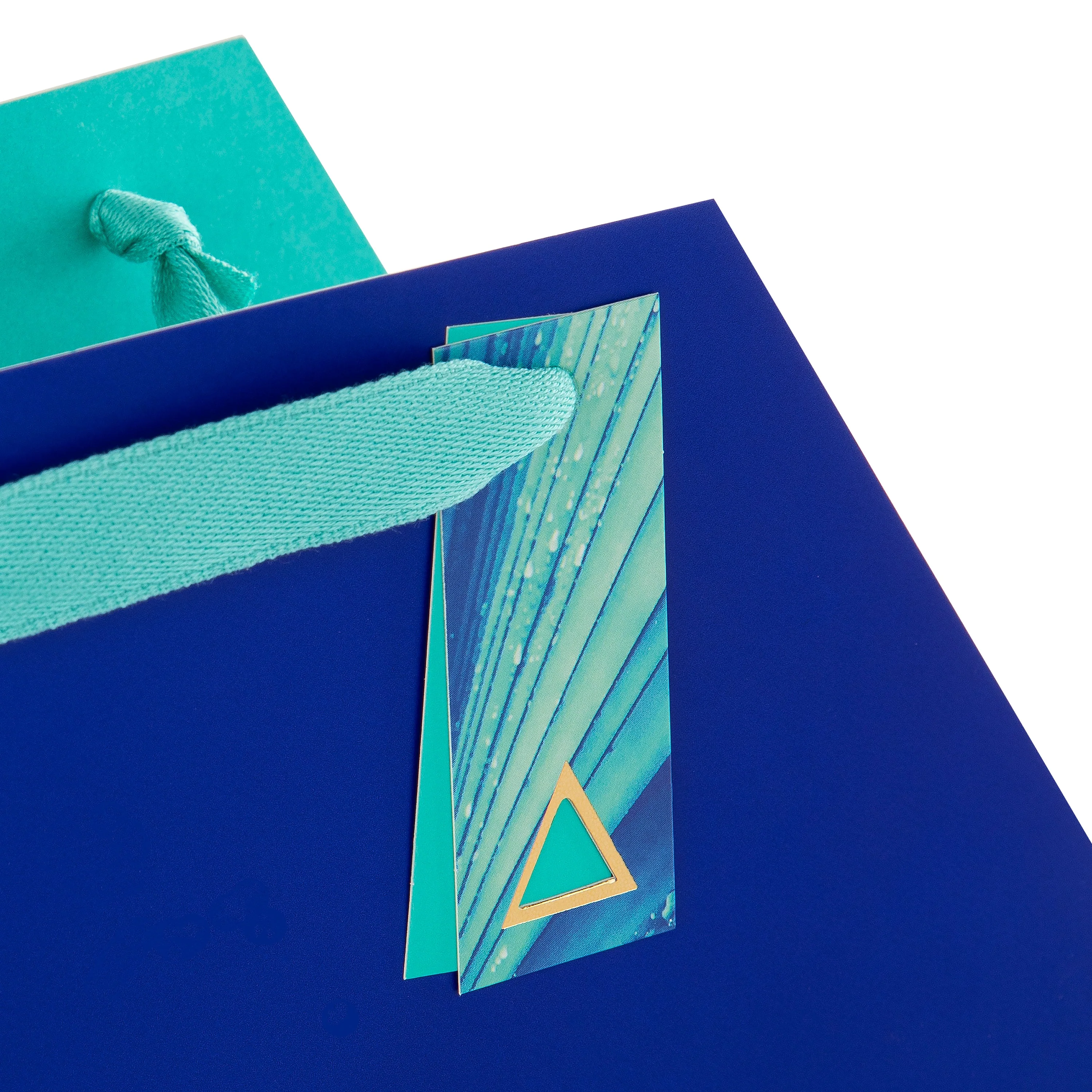 Hall & Co Premium Blue Hexagon Medium Gift Bag - Vivid Aura - Image 4