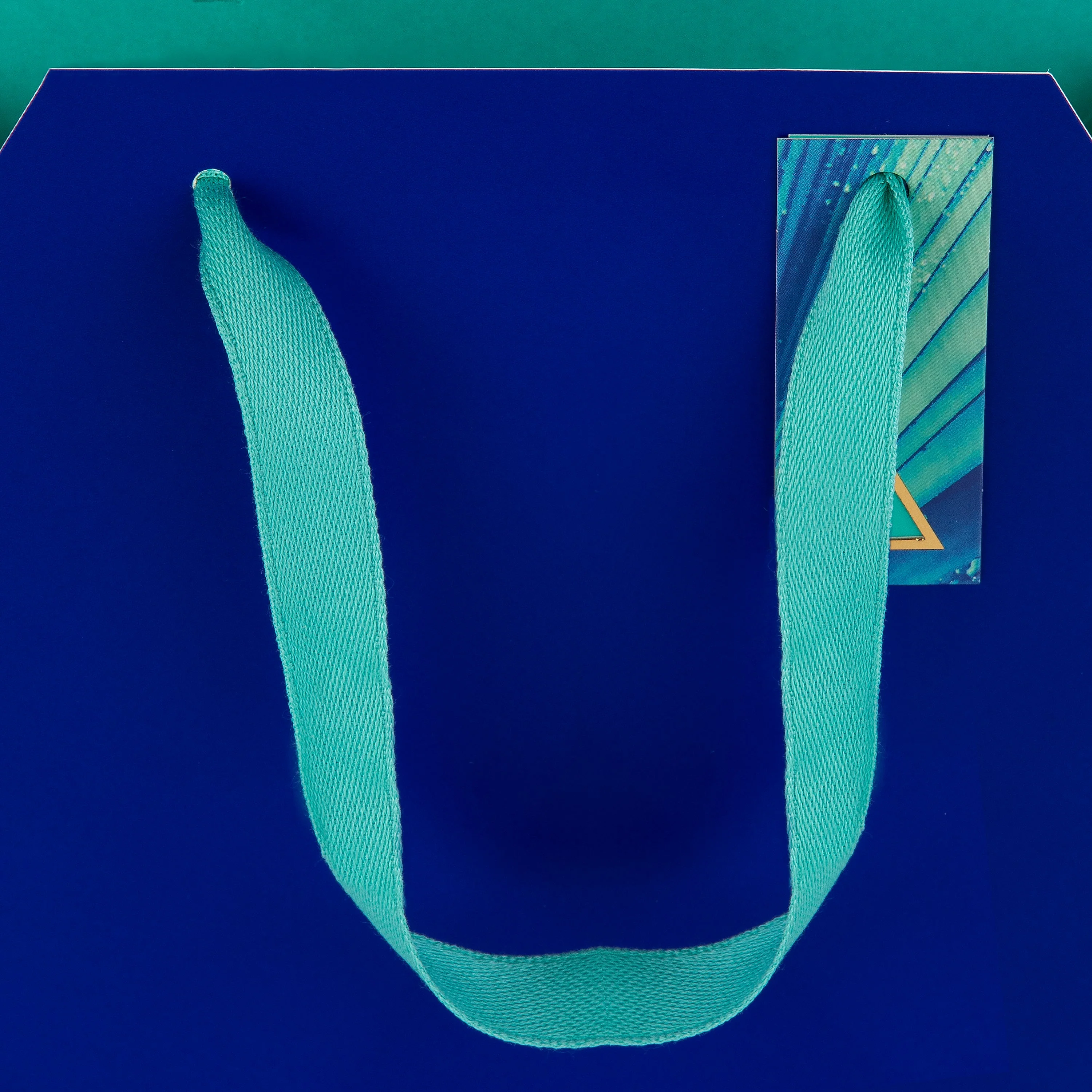 Hall & Co Premium Blue Hexagon Medium Gift Bag - Vivid Aura - Image 5
