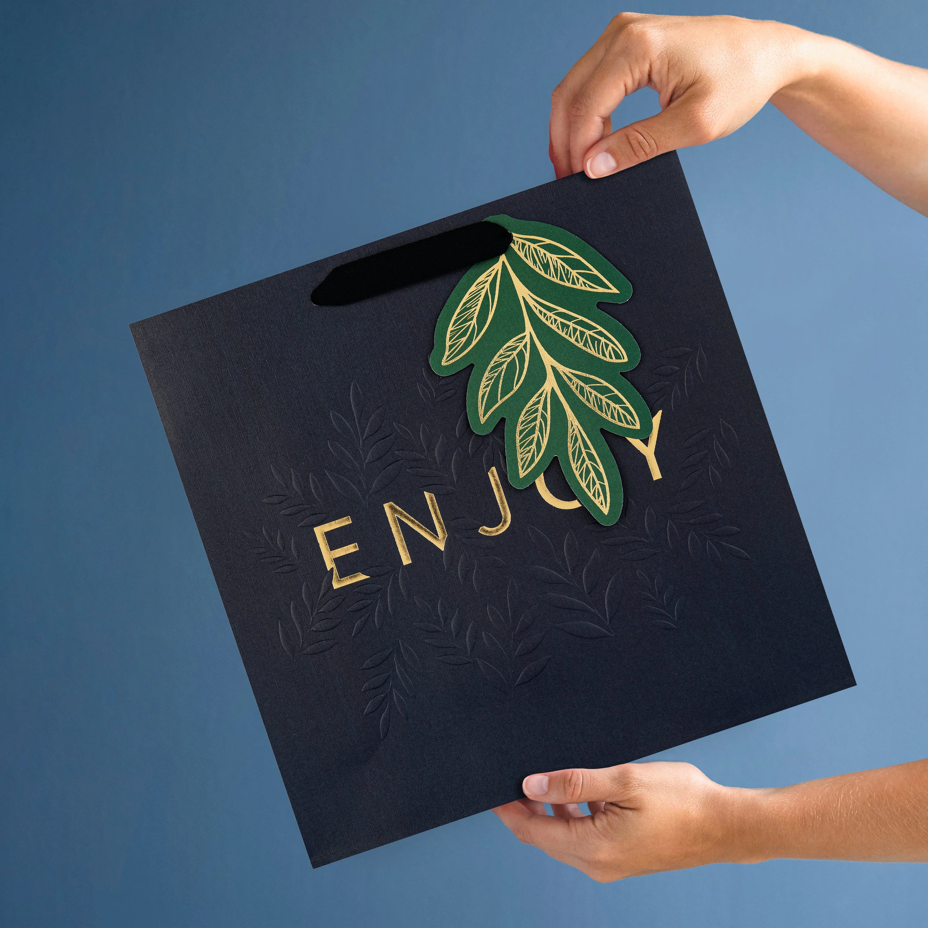 Hall & Co Premium 'Enjoy' Dark Medium Gift Bag - Memento Luxe - Image 2