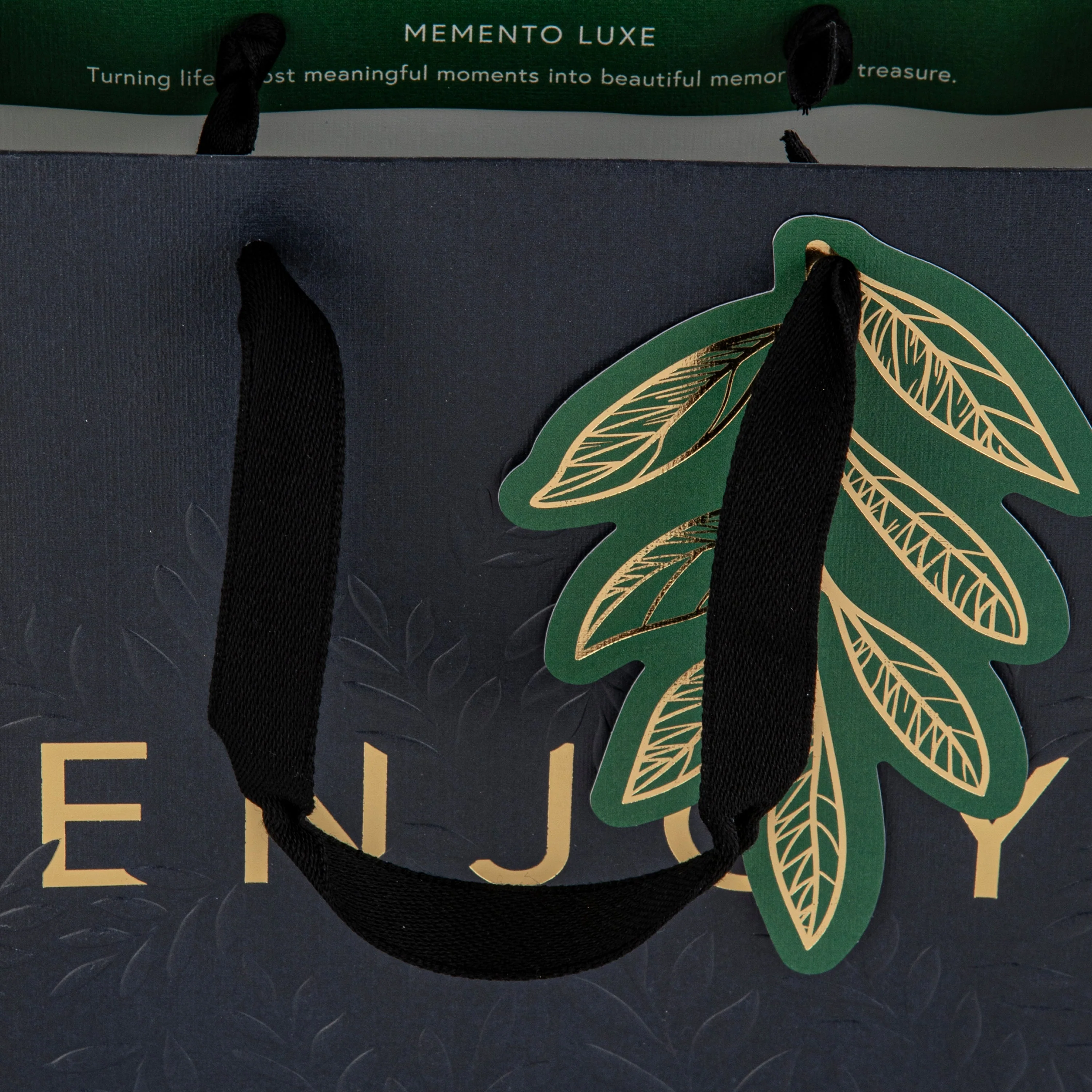 Hall & Co Premium 'Enjoy' Dark Medium Gift Bag - Memento Luxe - Image 5
