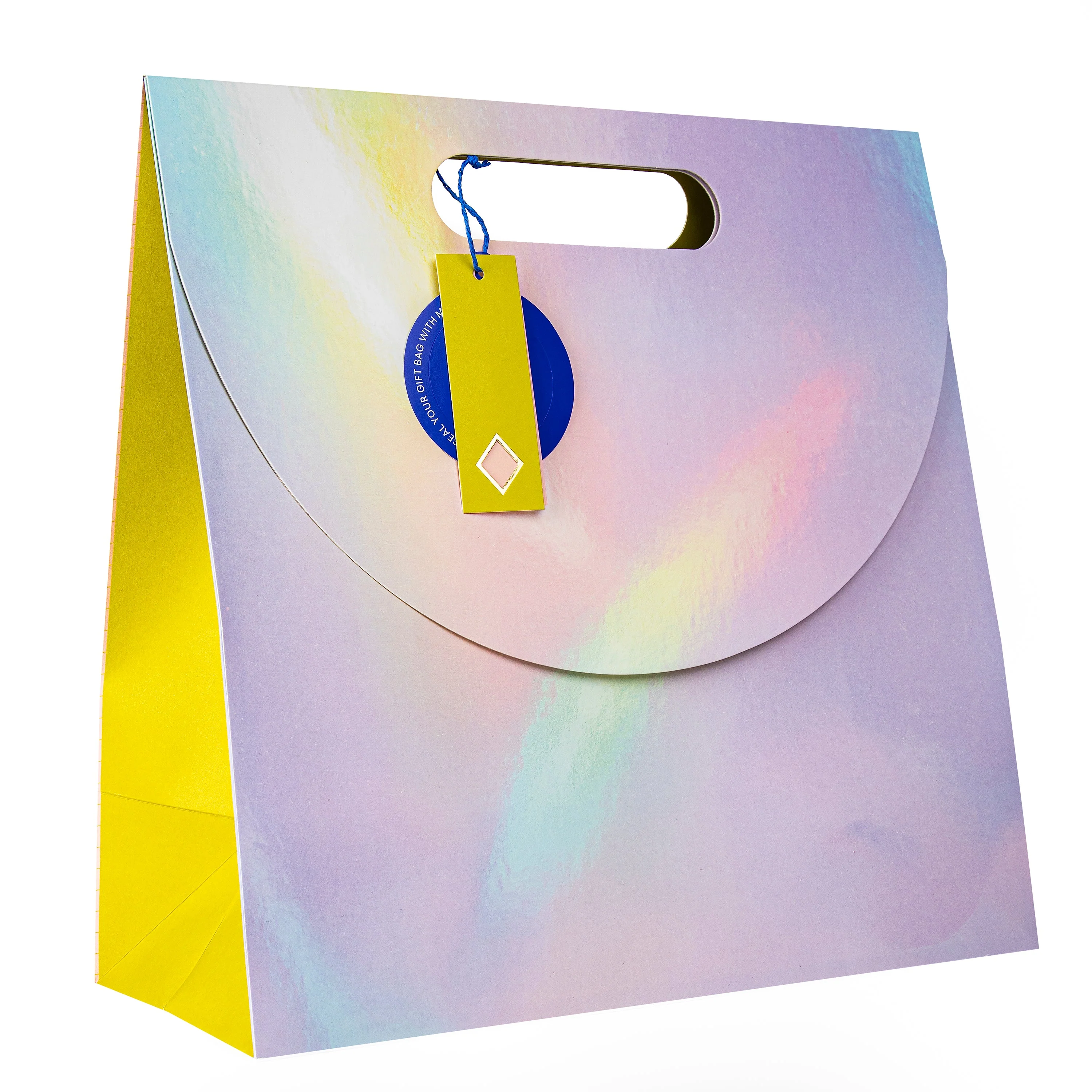 Hall & Co Premium Matte Iridescent Large Gift Bag - Vivid Aura